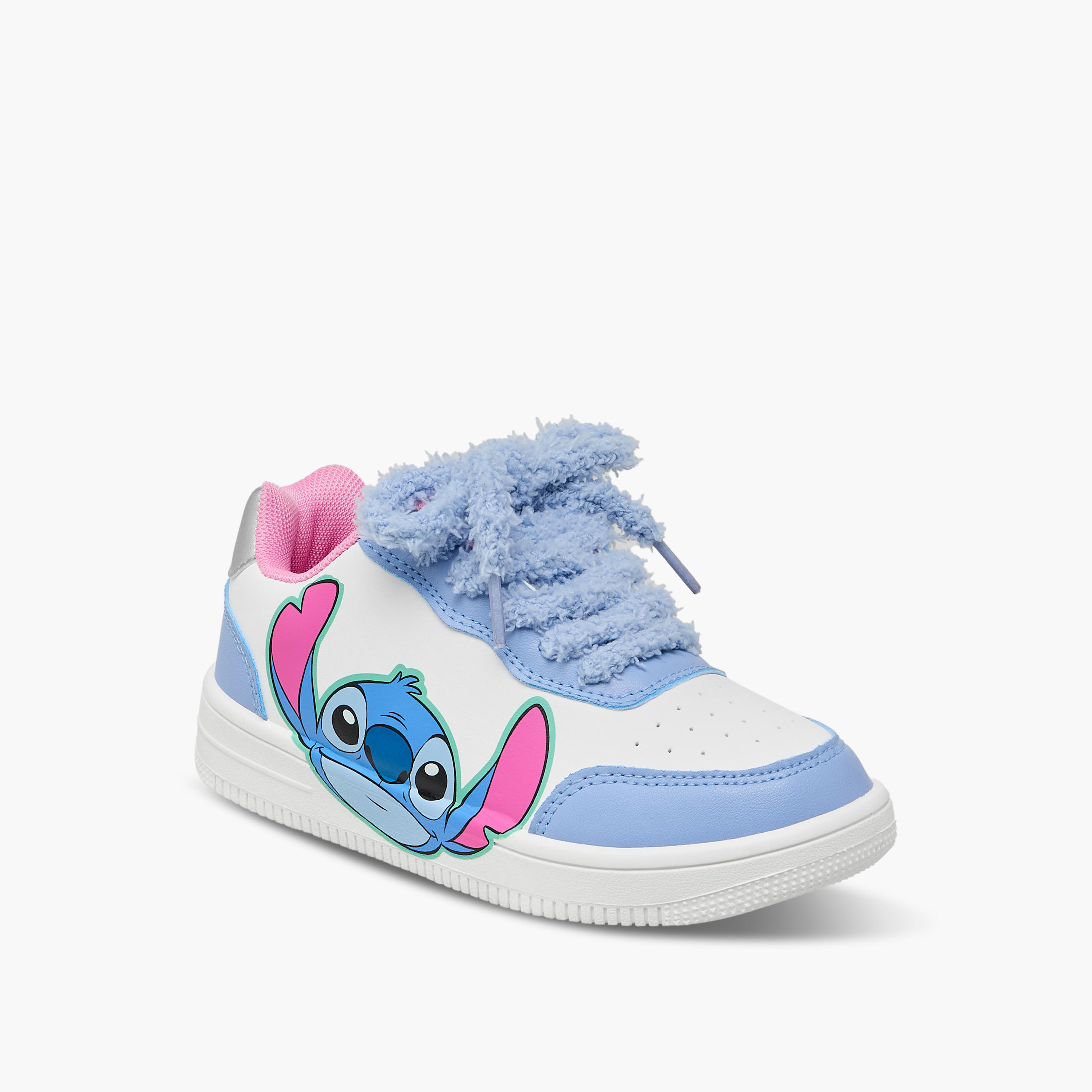 Disney Stitch Print Lace-Up Sneakers-girls-shoes-sneakers-image-2