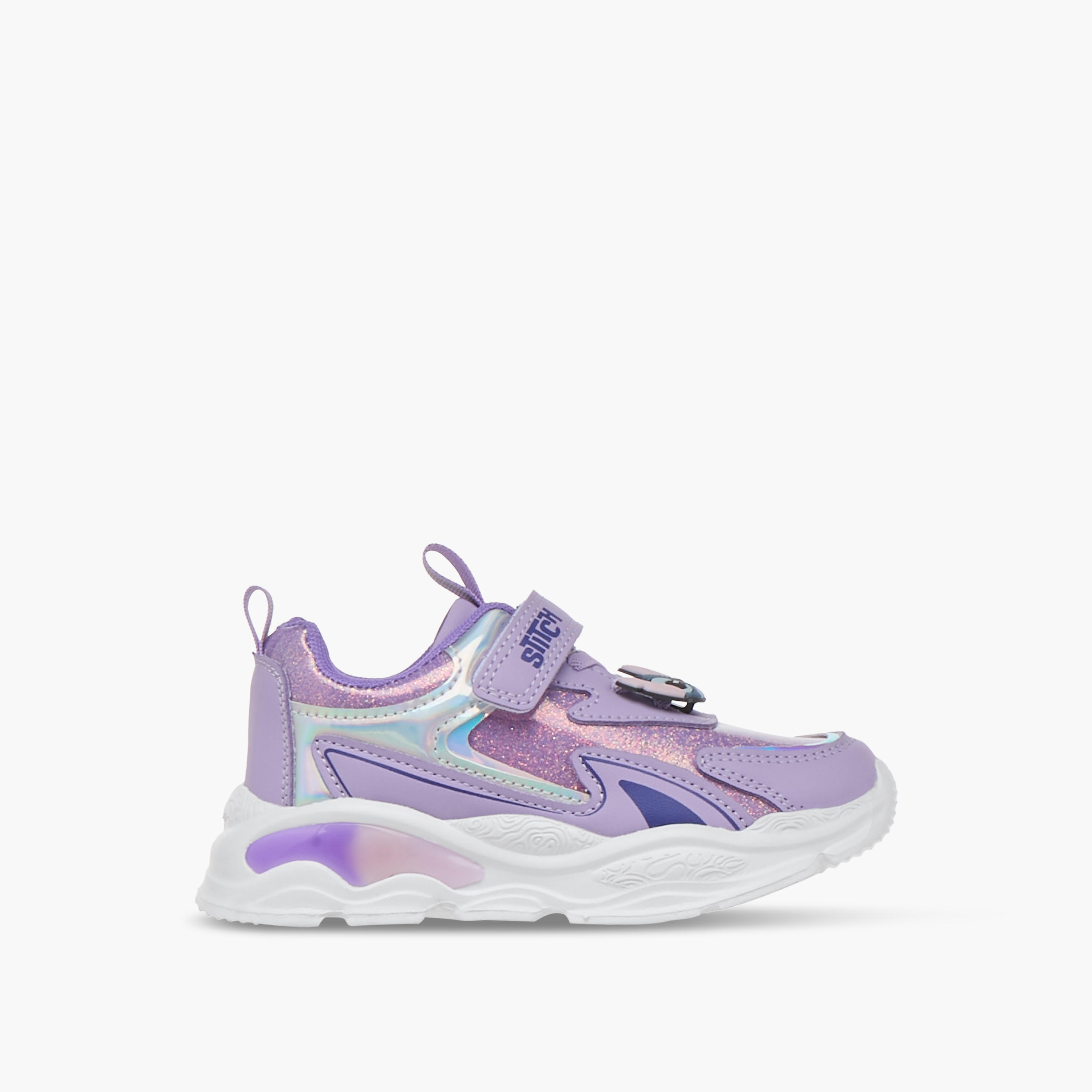 Disney Girls Stitch Hook & Loop Light-Up Ankle Sneakers-girls-shoes-sneakers-image-3