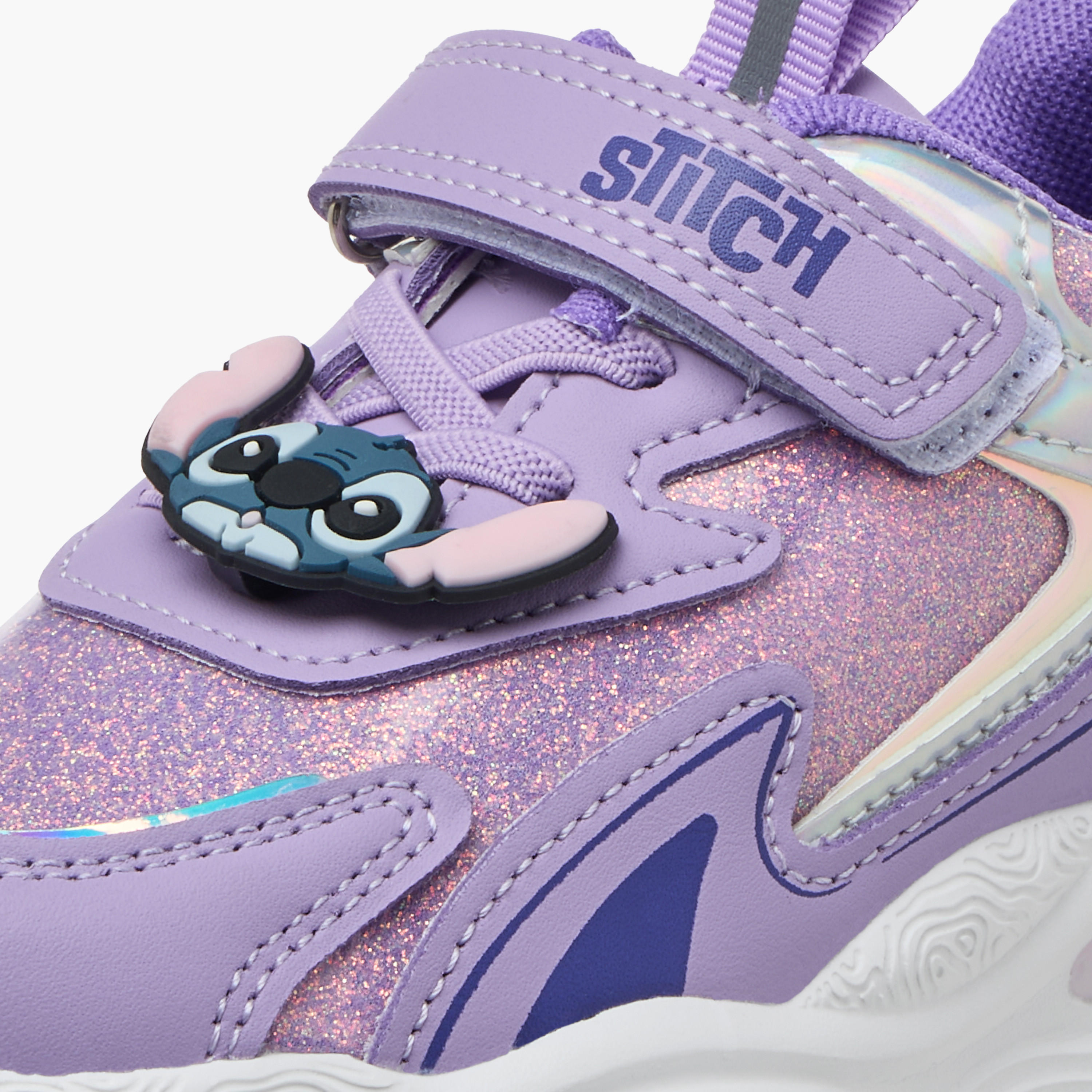 Disney Girls Stitch Hook & Loop Light-Up Ankle Sneakers-girls-shoes-sneakers-image-4