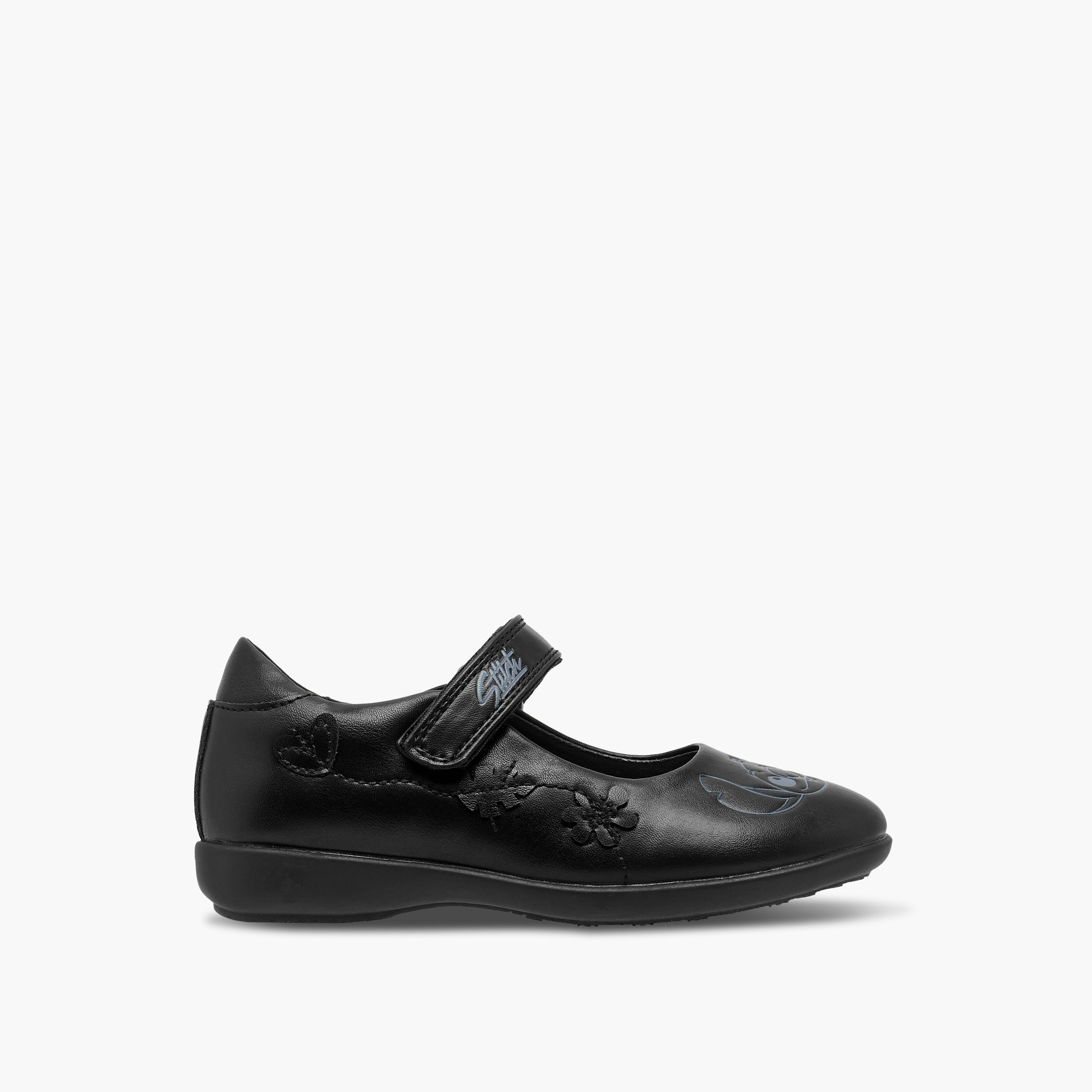 Disney Stitch Embossed Mary Jane School Shoes with Hook and Loop Closure-girls-shoes-maryjanes-image-3
