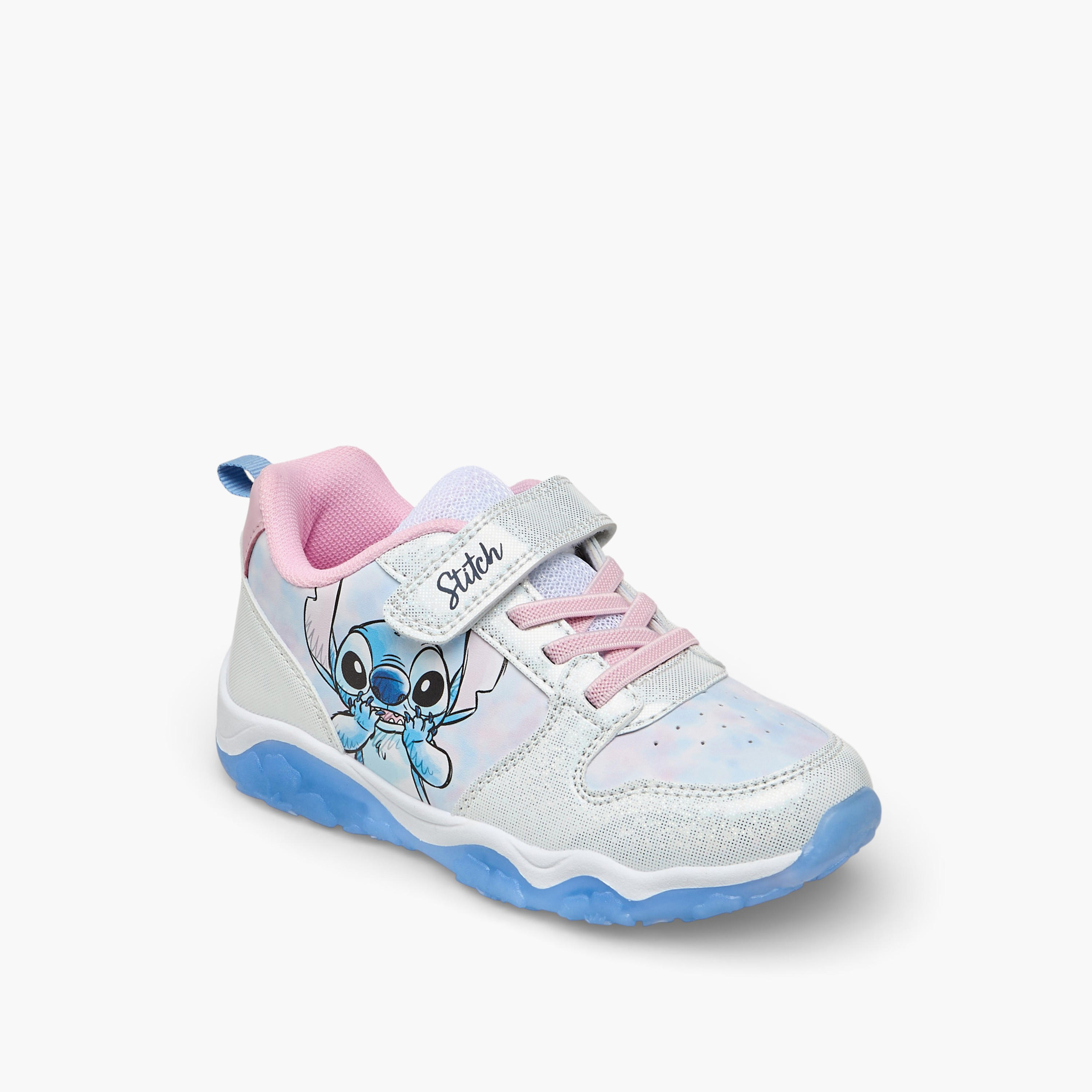 Disney Girls Stitch Print Light-Up Ankle Sneakers-girls-shoes-sneakers-image-2