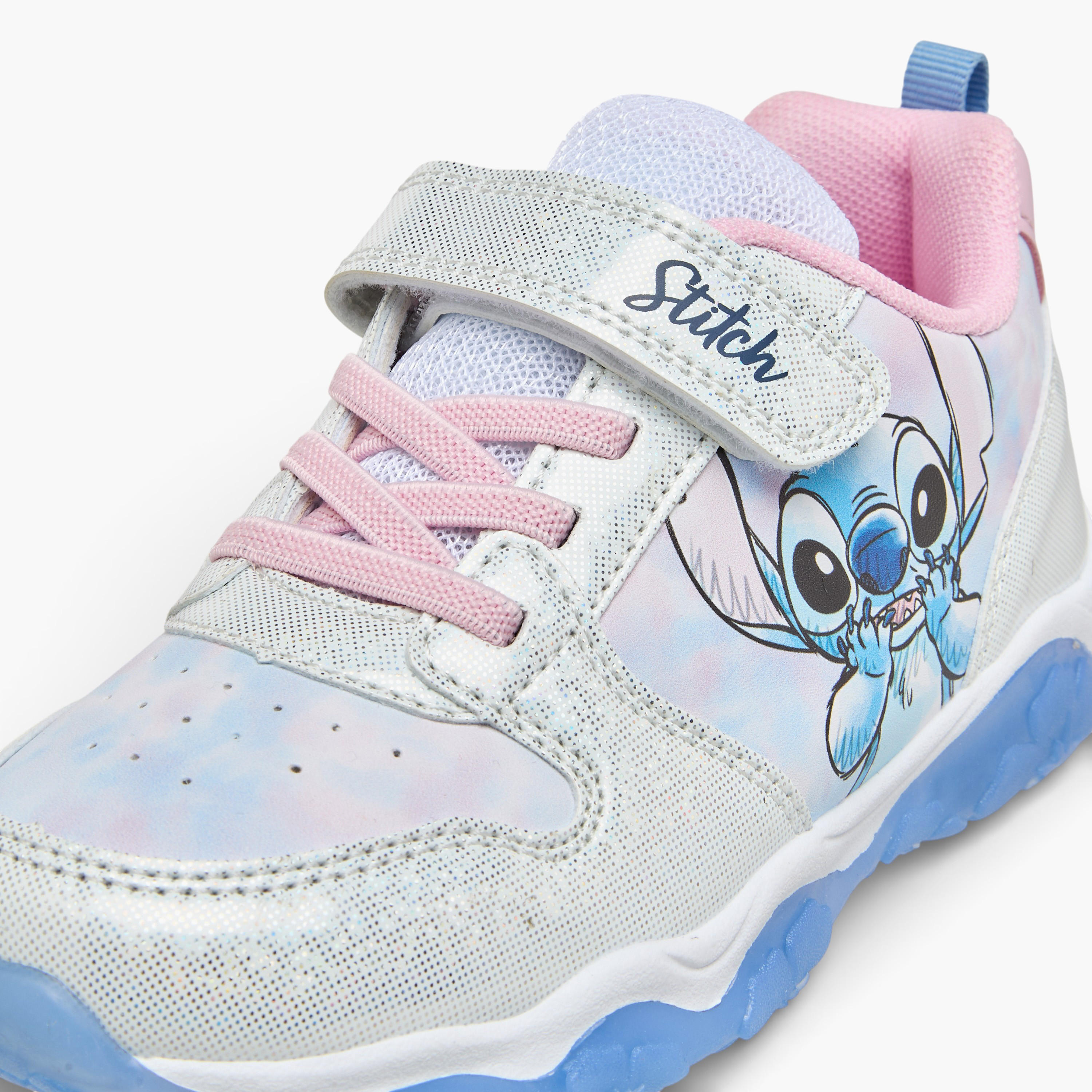 Disney Girls Stitch Print Light-Up Ankle Sneakers-girls-shoes-sneakers-image-4