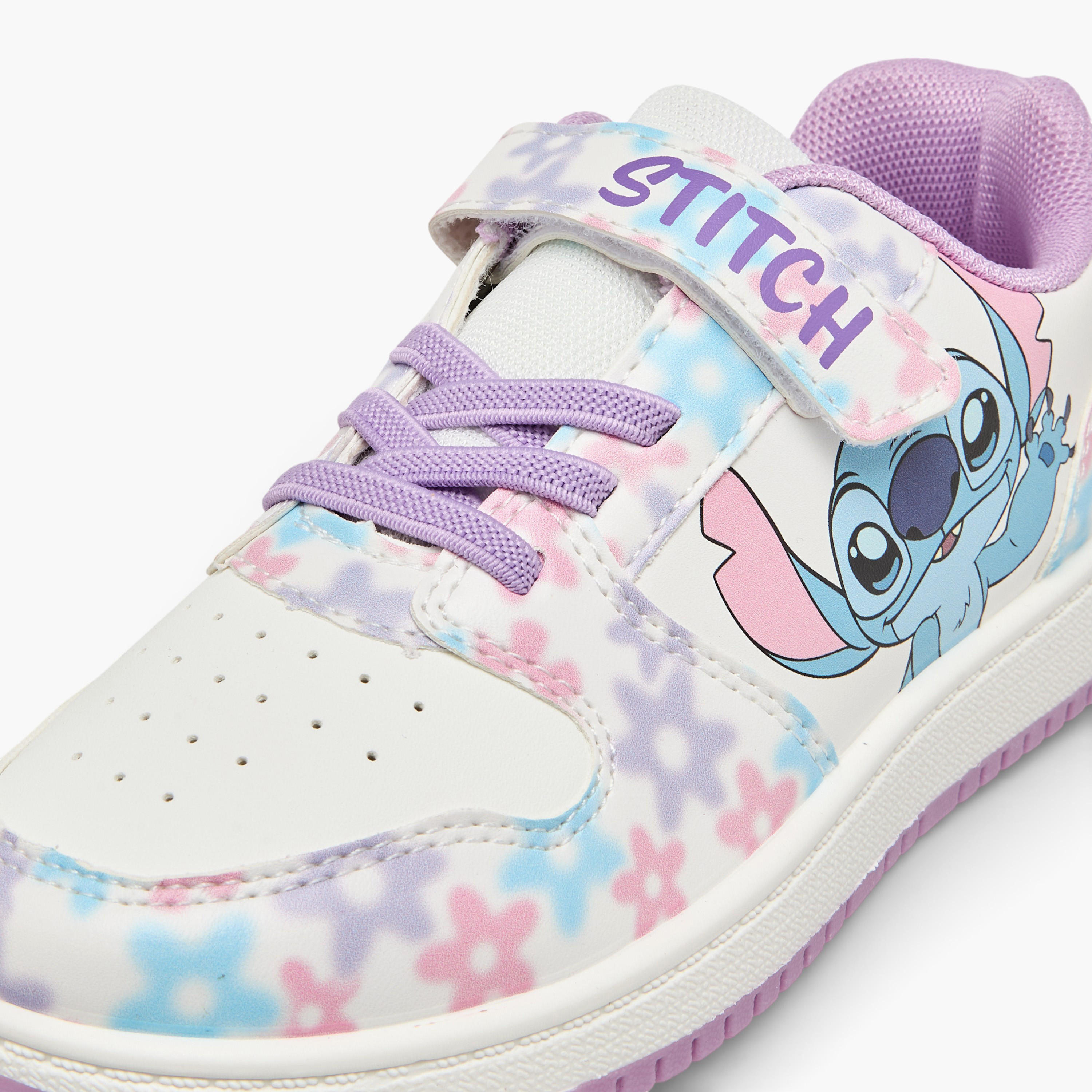 Disney Girls Stitch Print Hook & Loop Sneakers-girls-shoes-sneakers-image-4