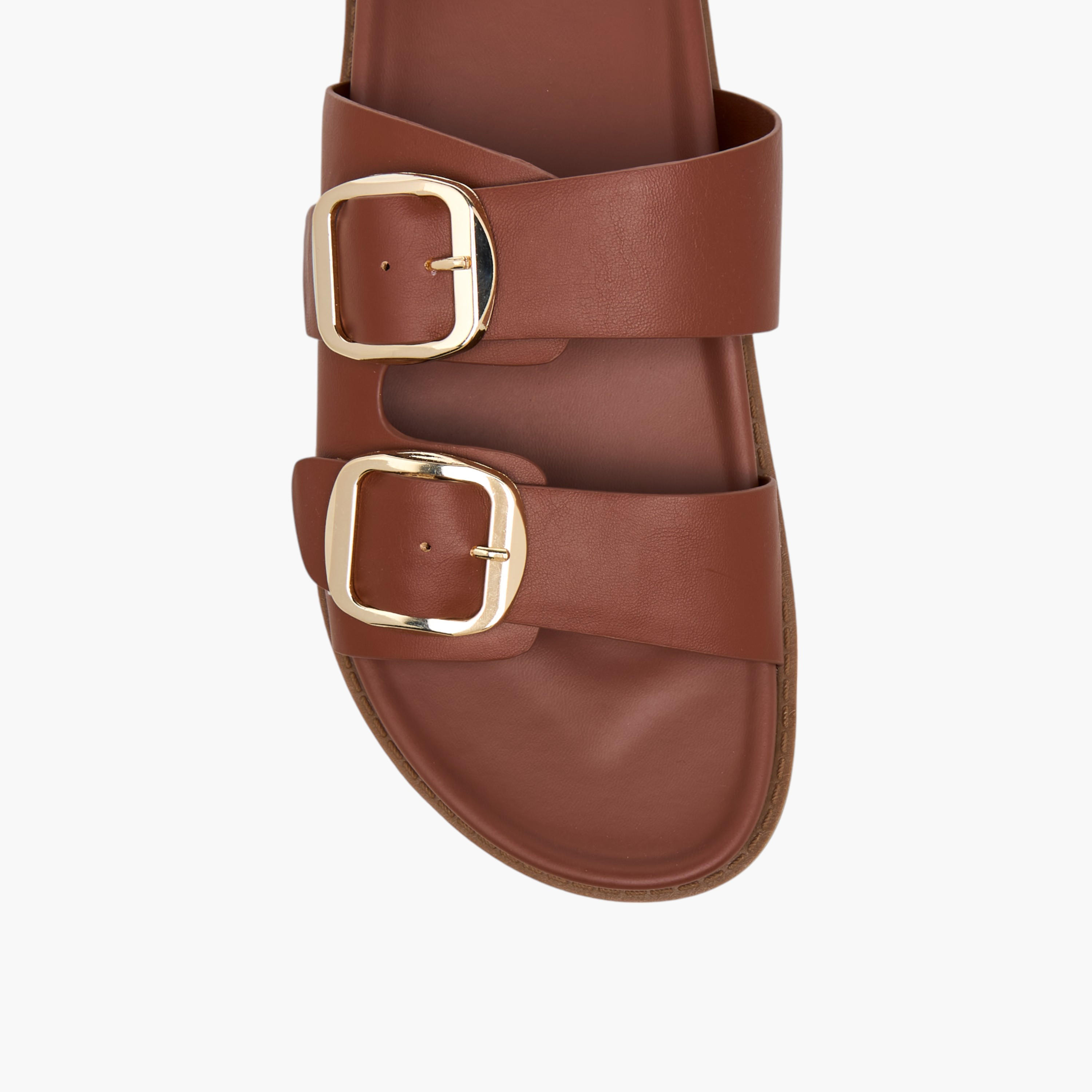 Celeste Women's Buckle Detail Slip-On Sandals-women-shoes-flats-sandals-image-3