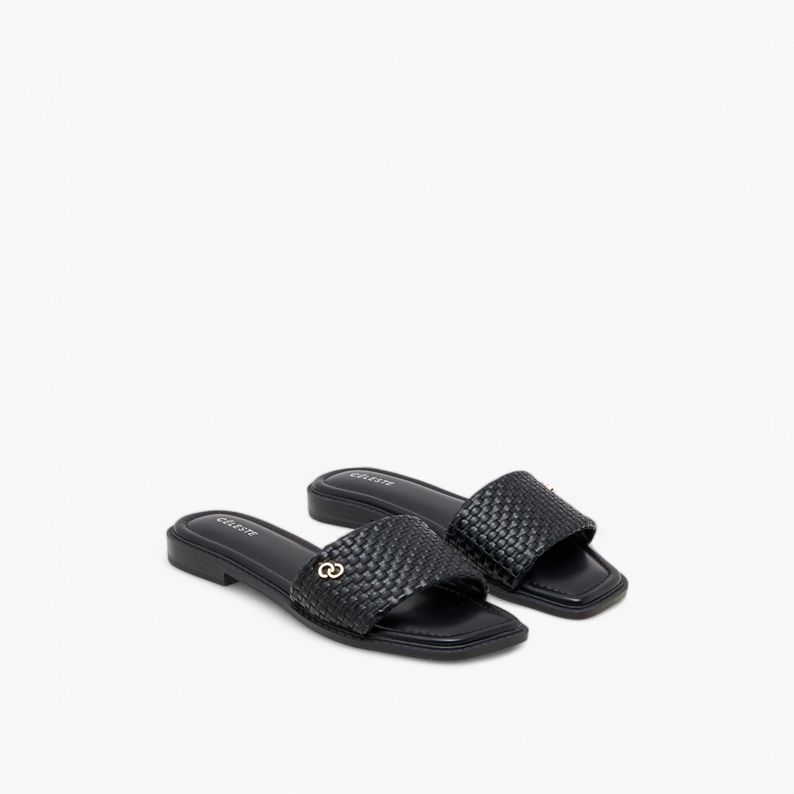 صندل مسطح سهل الارتداء بارز الملمس للنساء من سيليست-women-shoes-flats-sandals-image-1