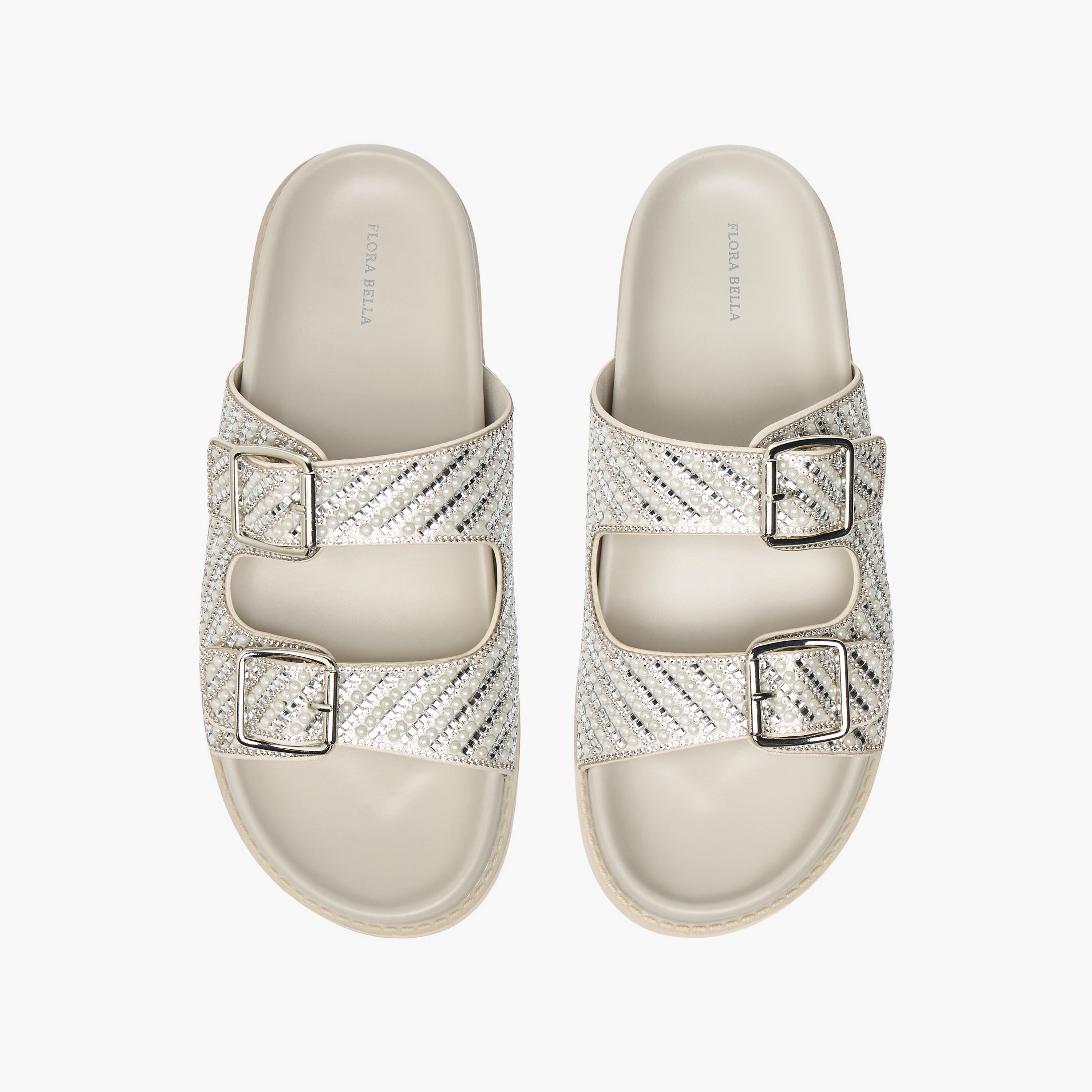 Flora Bella Embellished Slip-On Sandals with Buckle Accent-women-shoes-flats-sandals-image-1