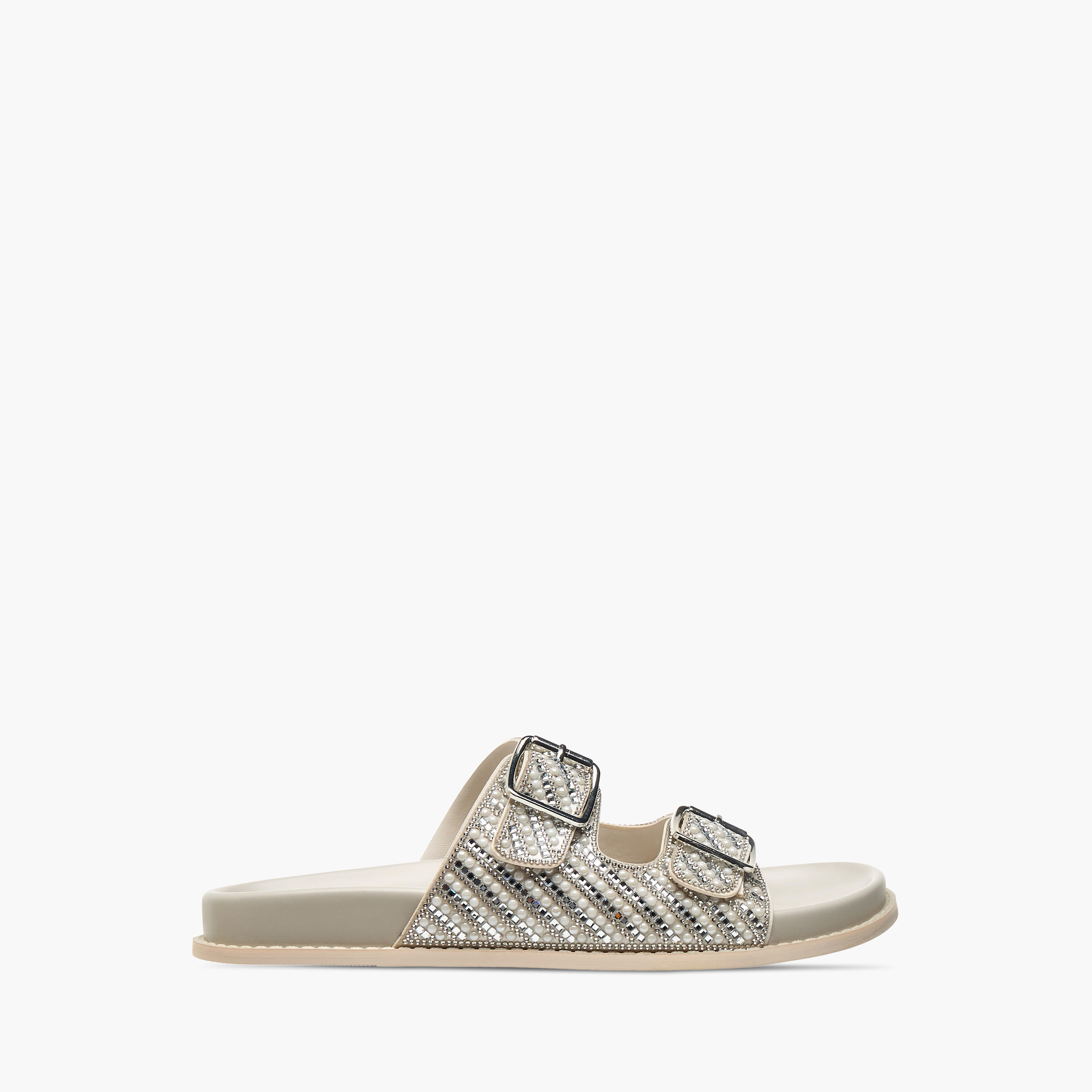 Flora Bella Embellished Slip-On Sandals with Buckle Accent-women-shoes-flats-sandals-image-2