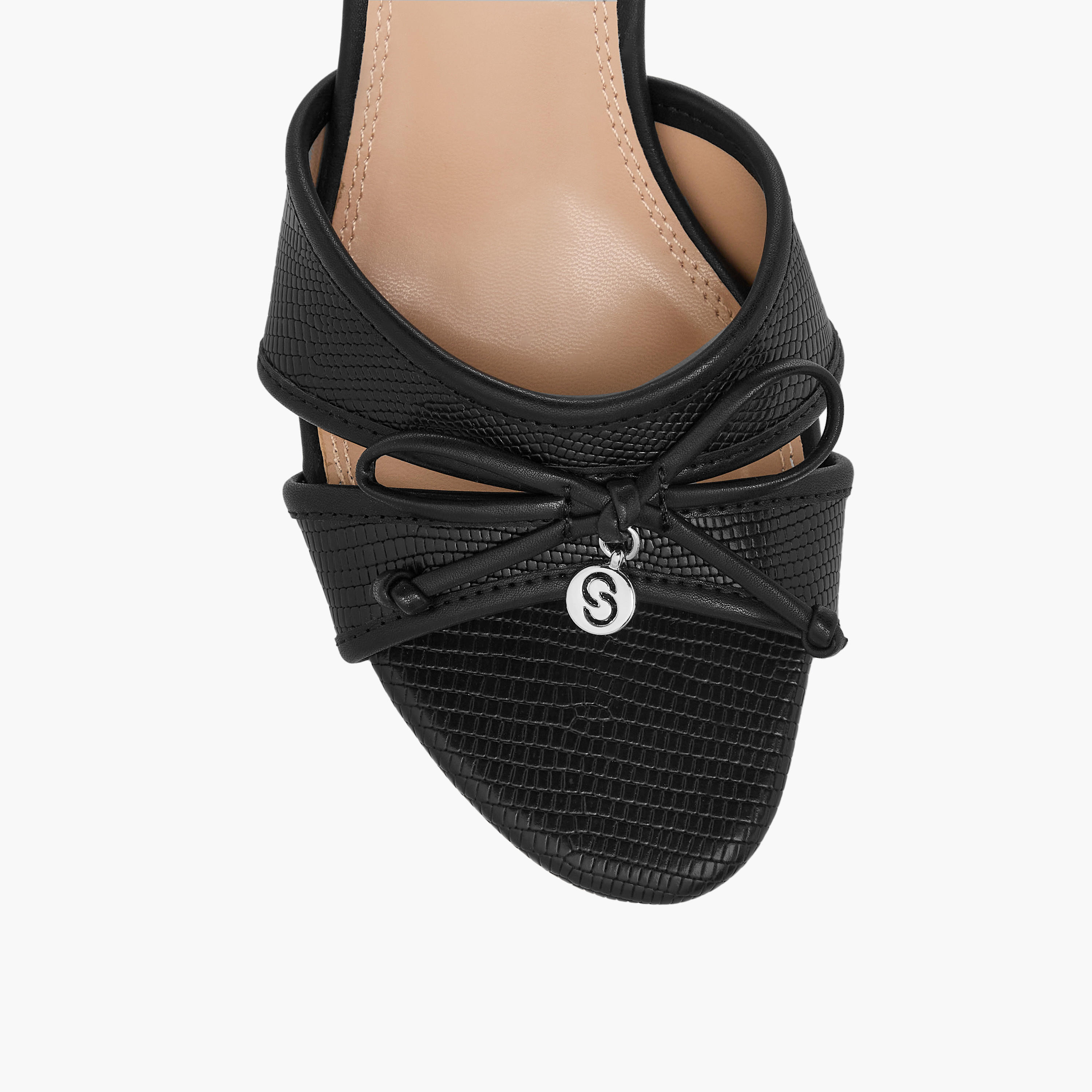 Celeste Women's Bow Detail Slip-On Sandals with Flared Heels-women-shoes-sandals-heeled-image-4