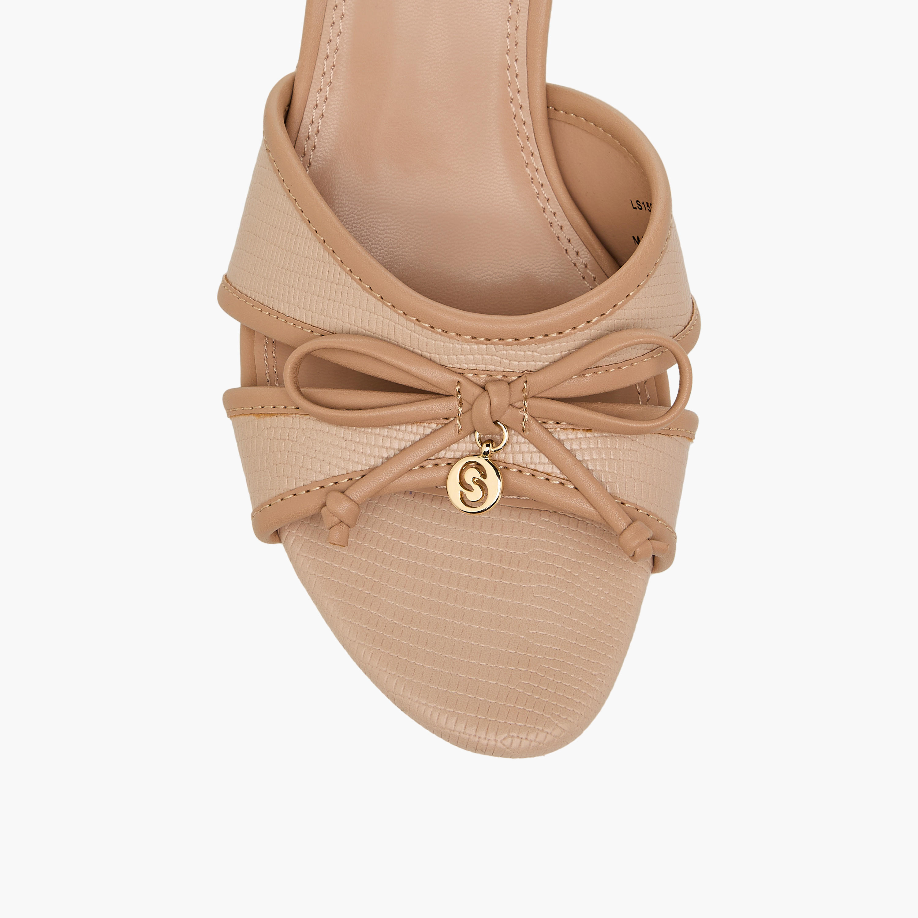 Celeste Women's Bow Detail Slip-On Sandals with Flared Heels-women-shoes-sandals-heeled-image-4