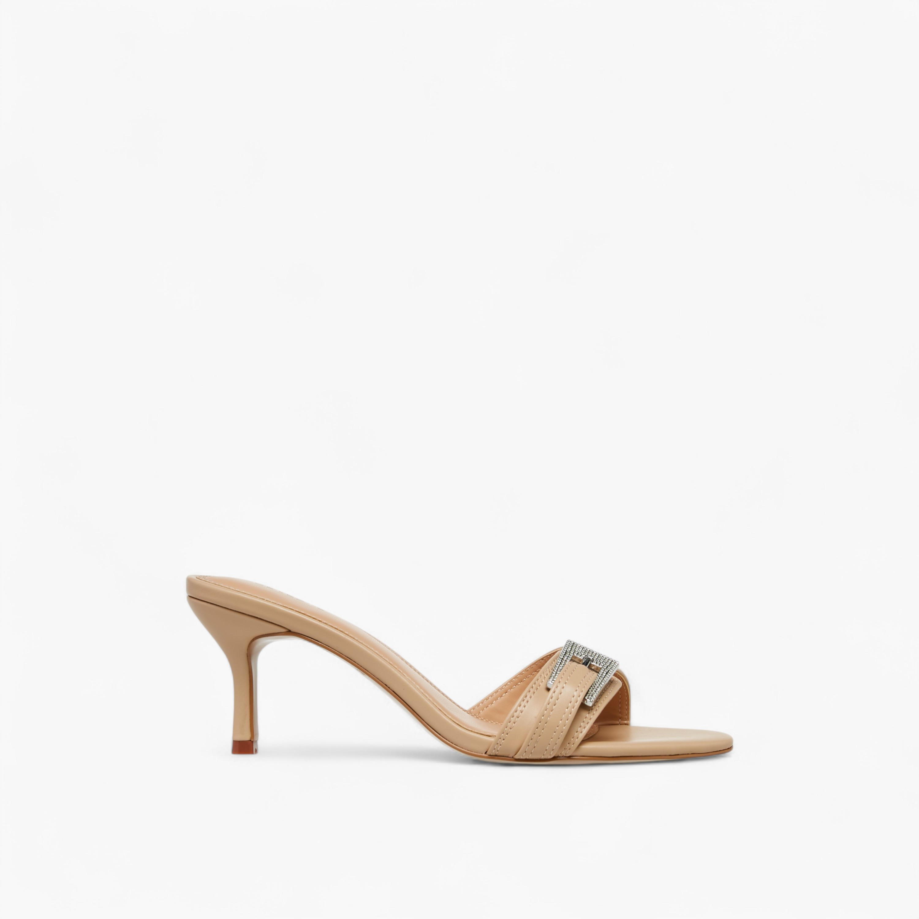 Celeste Women's Buckle Embellished Slip-On Sandals with Stiletto Heels-women-shoes-sandals-heeled-image-3