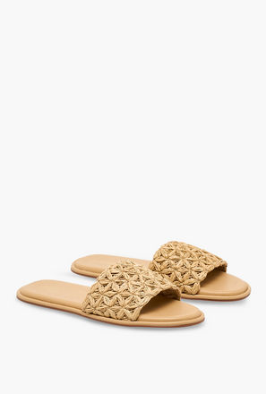 صندل مسطح منسوج بارز الملمس للنساء من سيليست-women-shoes-sandals-image-1