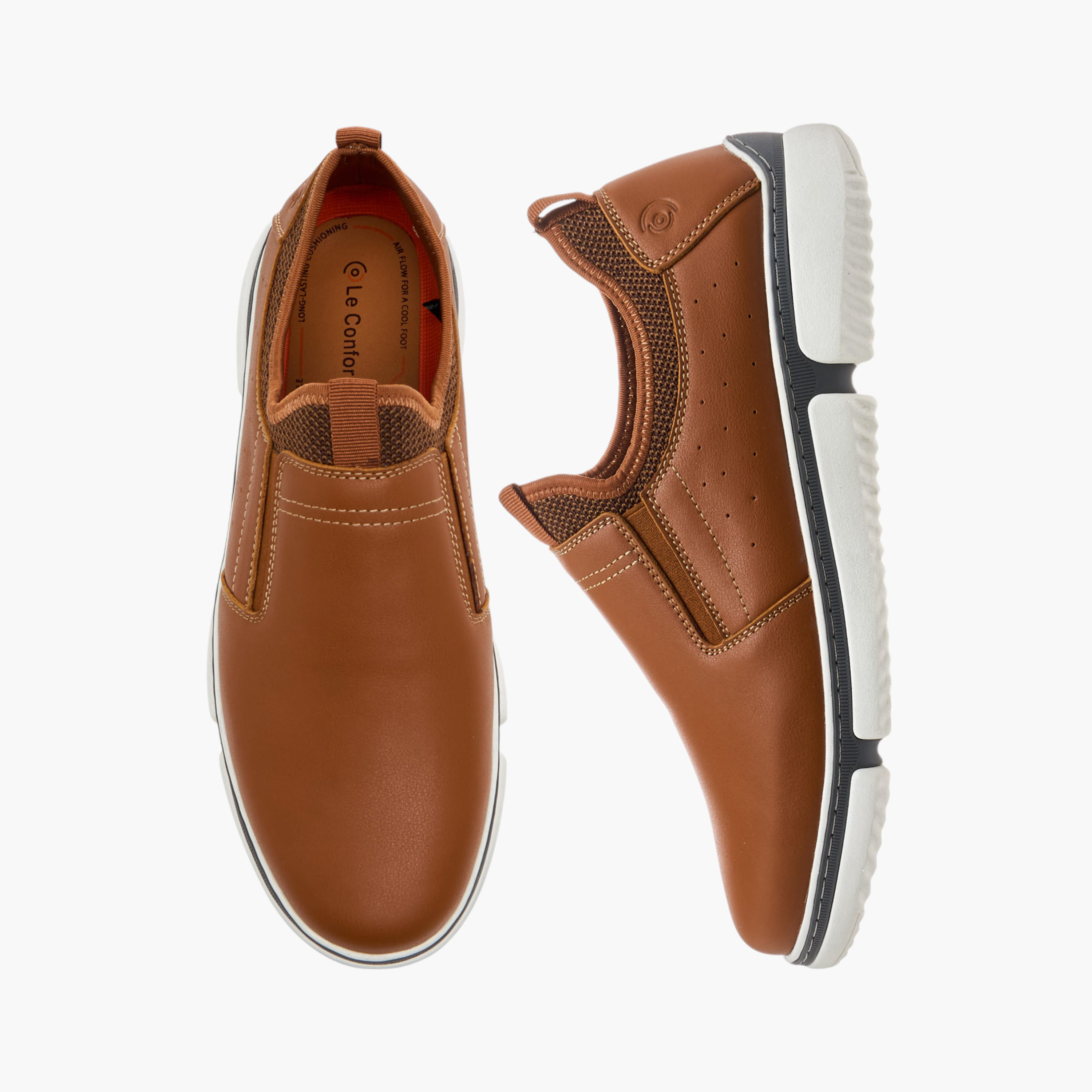Le Confort Textured Slip-On Comfort Loafers-men-shoes-loafersandmoccasins-image-1
