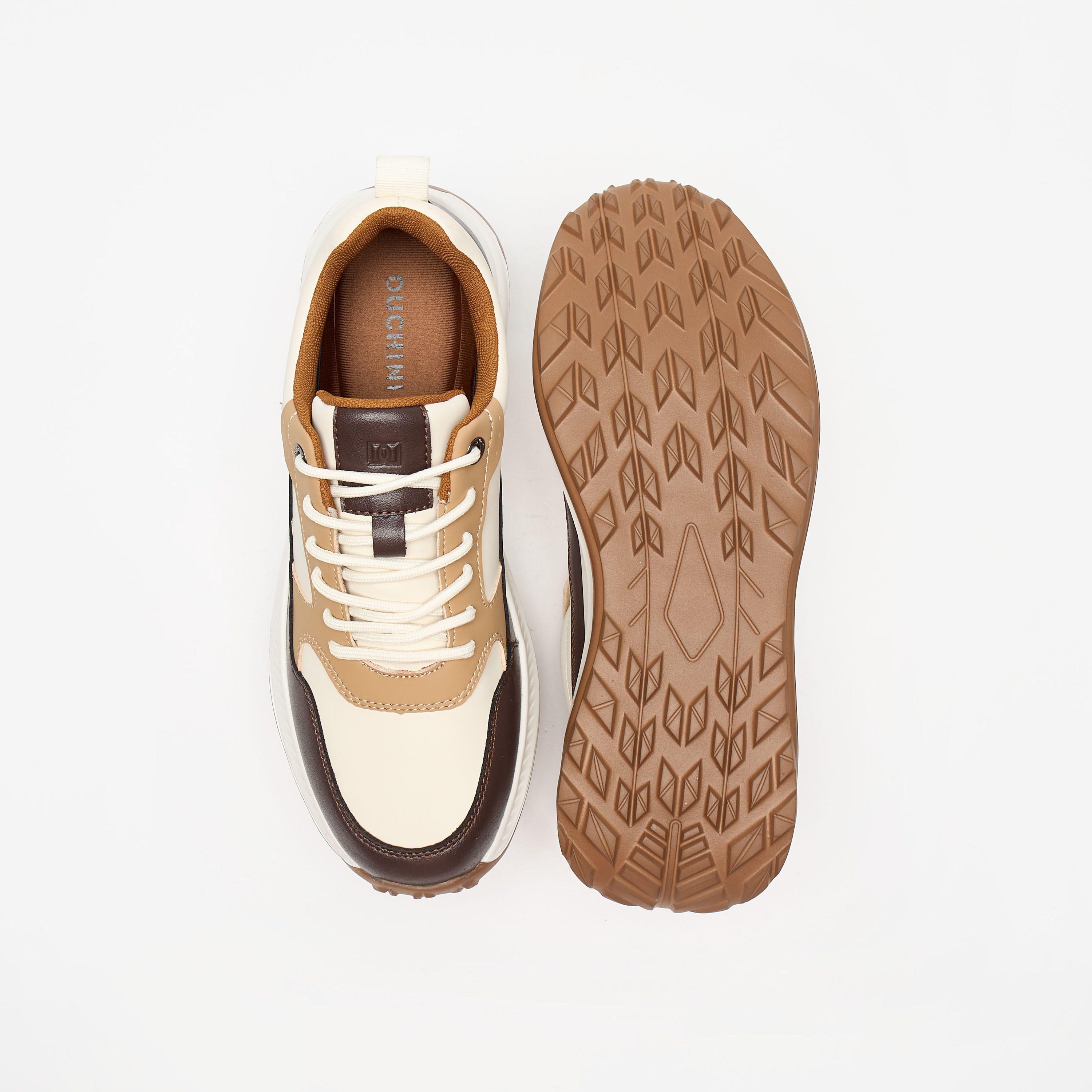 Duchini Men's Solid Sneakers with Lace-Up Closure-men-shoes-sneakers-image-4