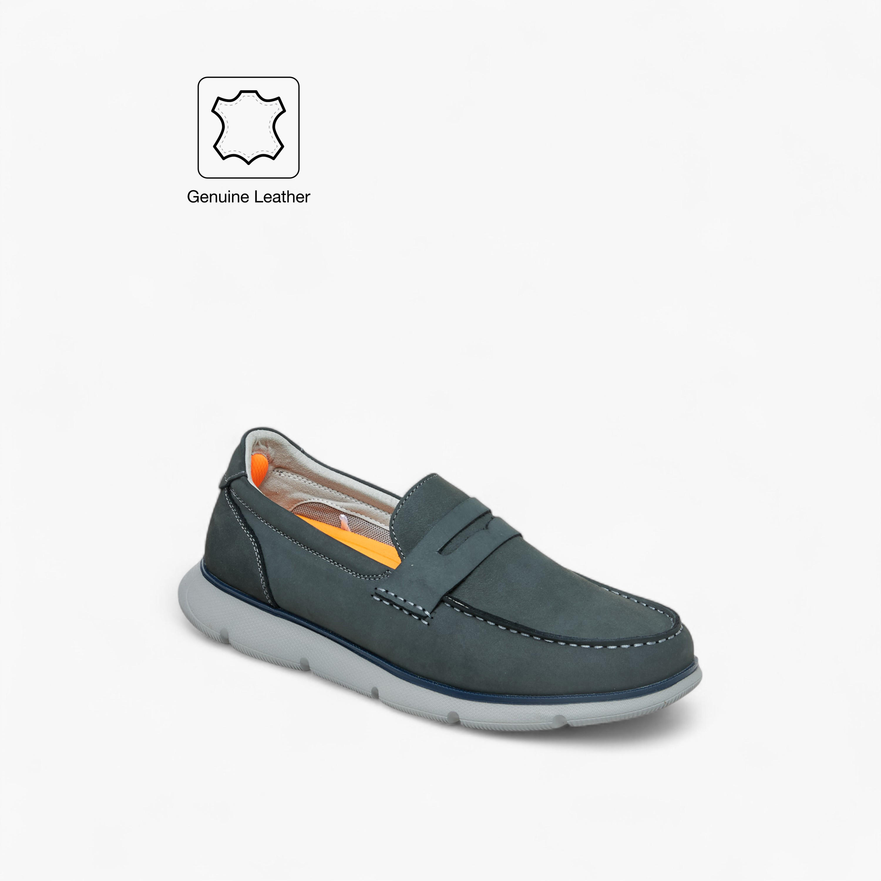 حذاء موكاسين جلد سادة سهل الارتداء من لو كونفورت-men-shoes-loafersandmoccasins-image-2