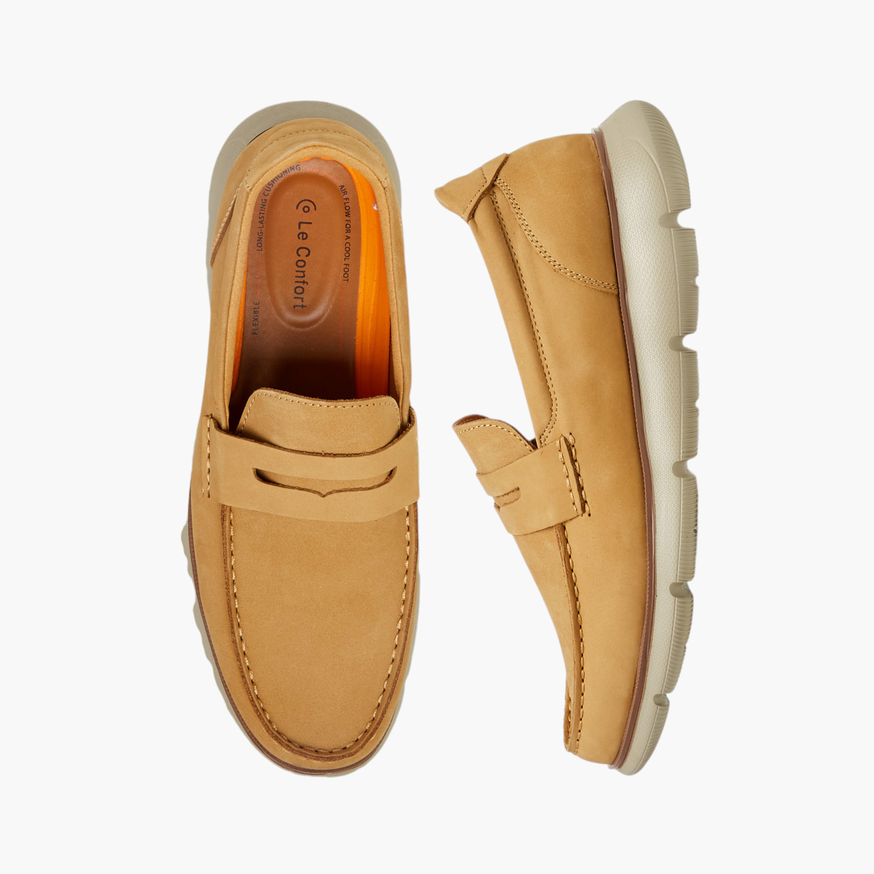 Le Confort Leather Solid Slip-On Moccasins-men-shoes-loafersandmoccasins-image-1