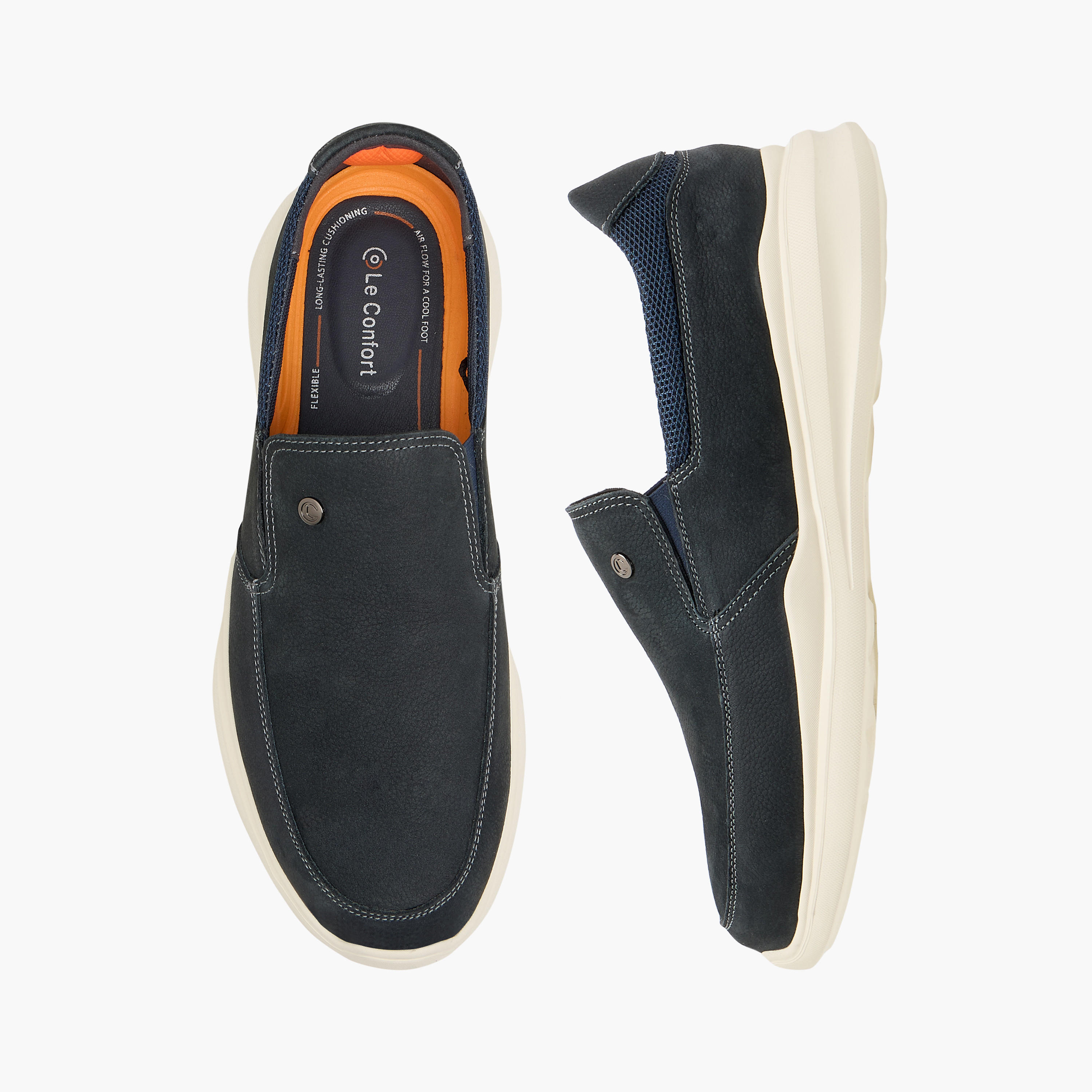 Le Confort Leather Textured Slip-On Loafers-men-shoes-loafersandmoccasins-image-1