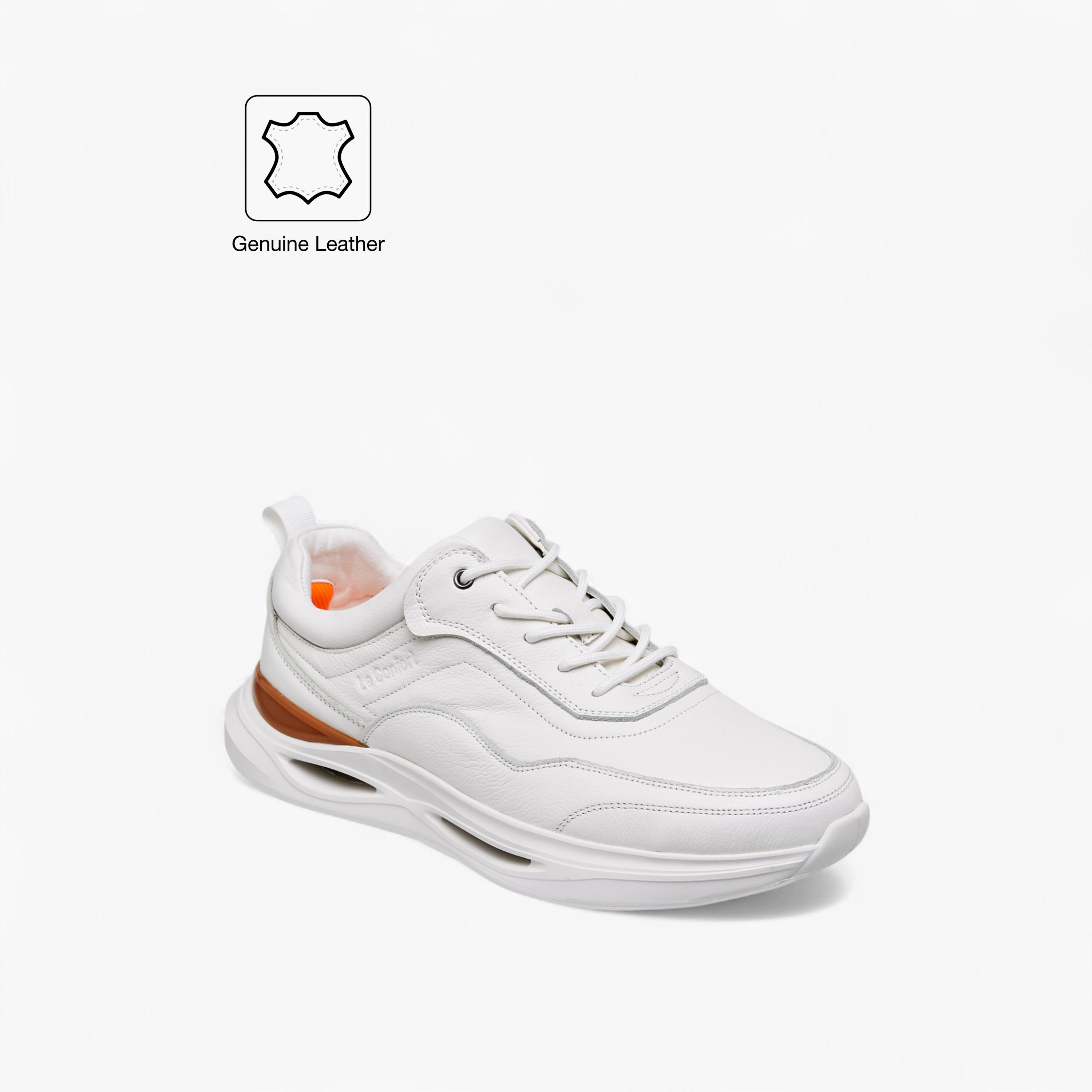 Le Confort Leather Panelled Lace-Up Sneakers-men-shoes-sneakers-image-2