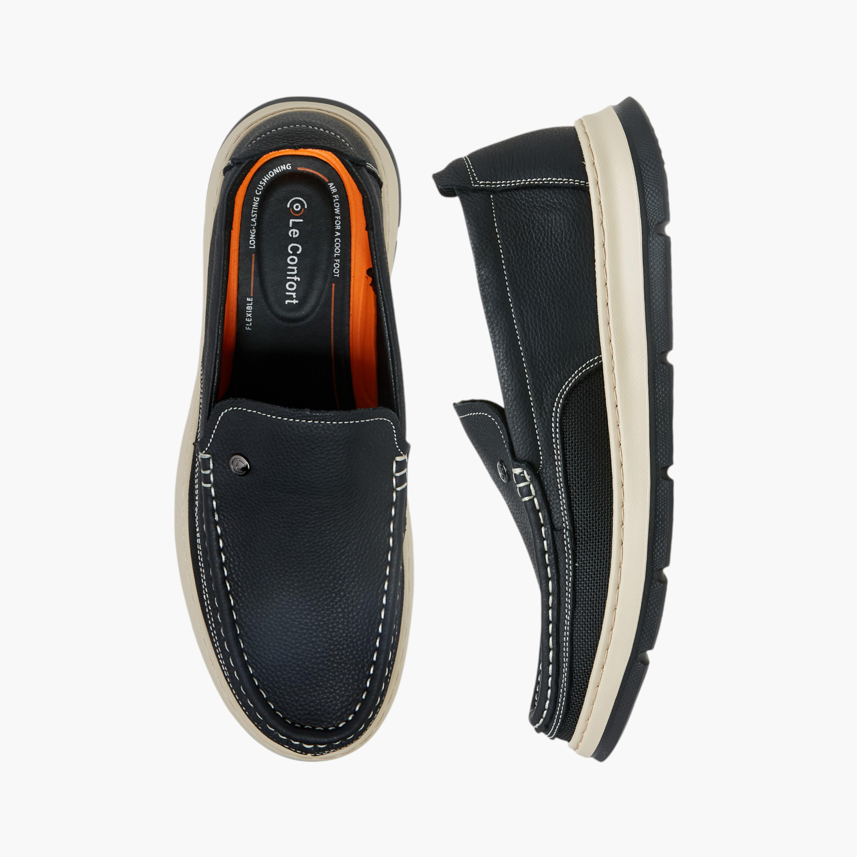 Le Confort Men Solid Slip-On Leather Moccasins-men-shoes-loafersandmoccasins-image-1