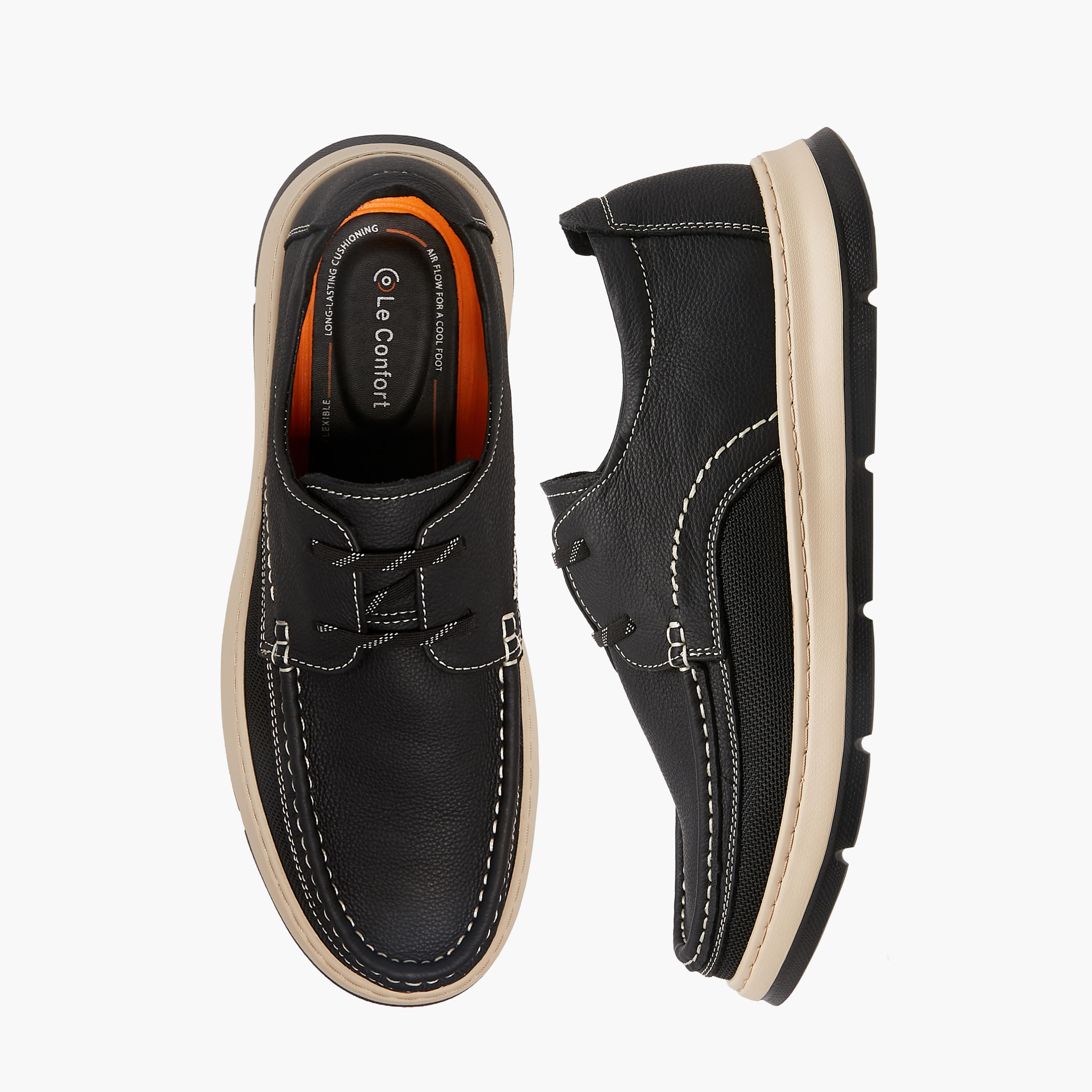 حذاء سنيكرز جلد سادة سهل الارتداء من لو كونفورت -men-shoes-sneakers-image-6