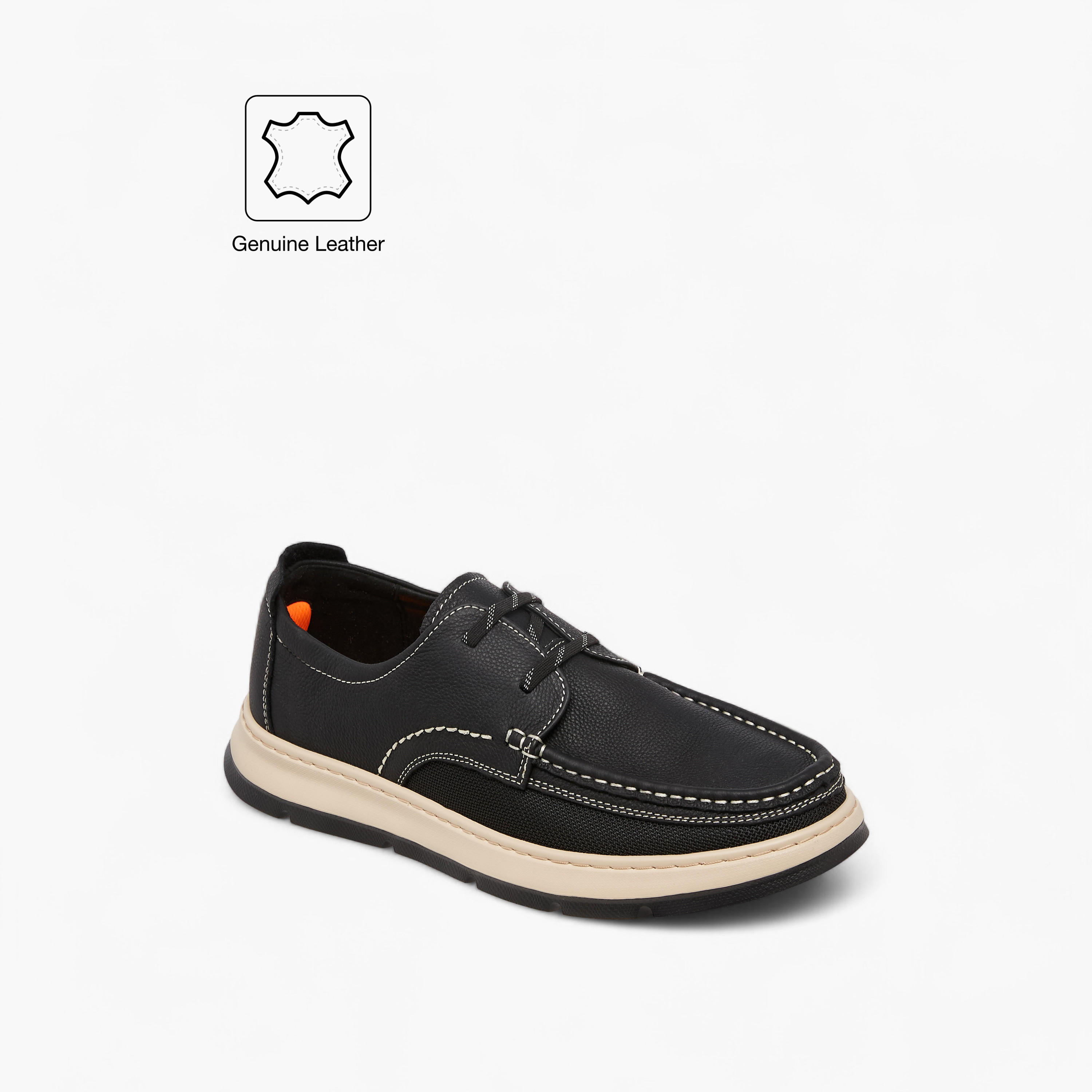 حذاء سنيكرز جلد سادة سهل الارتداء من لو كونفورت -men-shoes-sneakers-image-5