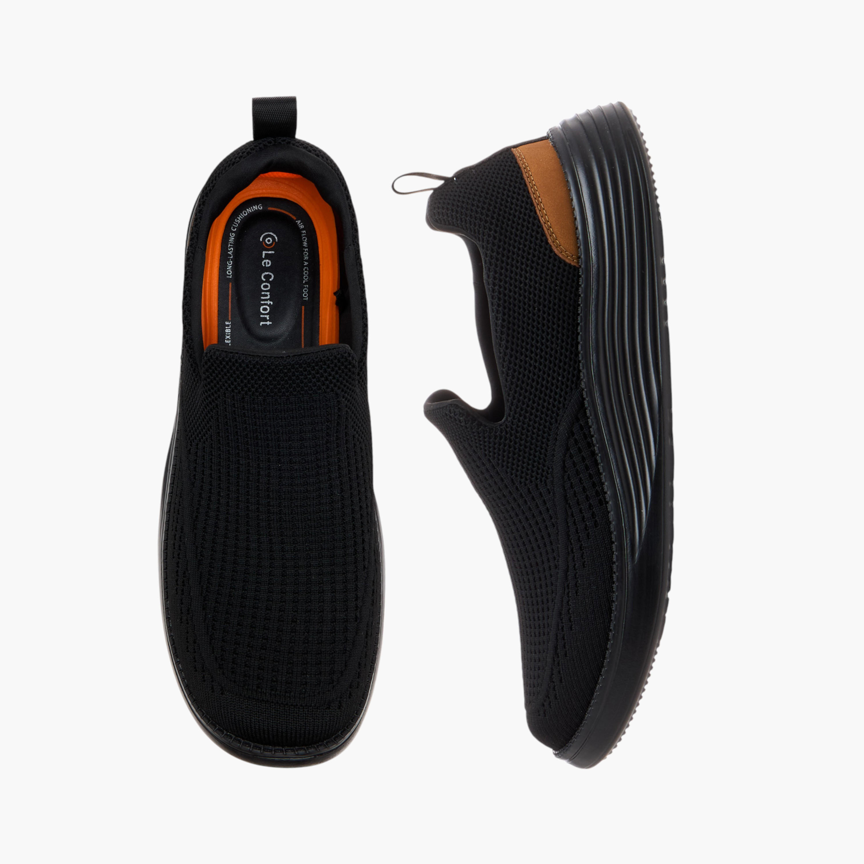 حذاء سهل الارتداء بارز الملمس بلسان سحب من لو كونفورت-men-shoes-loafersandmoccasins-image-7