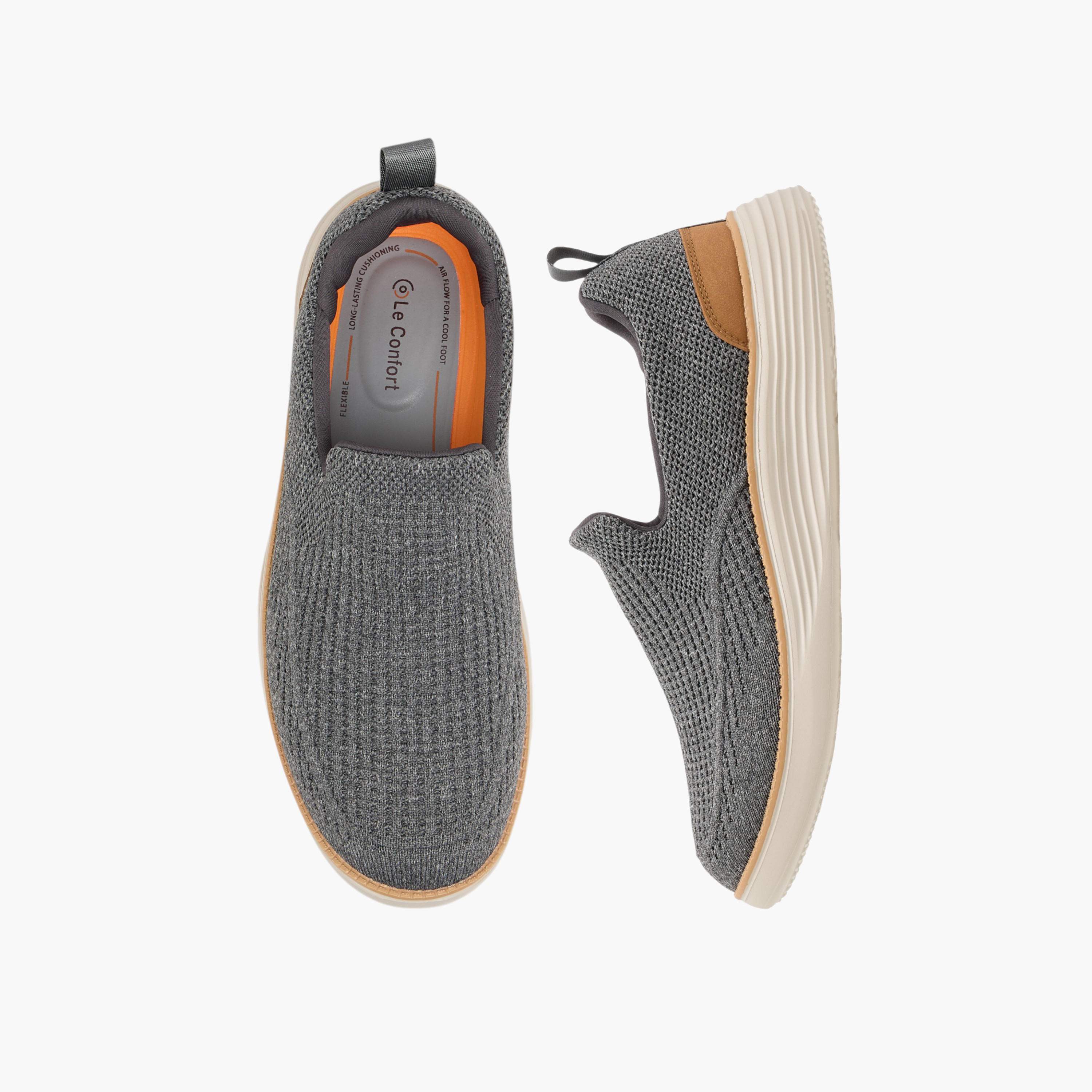 Le Confort Textured Slip-on Loafers with Pull Tab-men-shoes-loafersandmoccasins-image-1