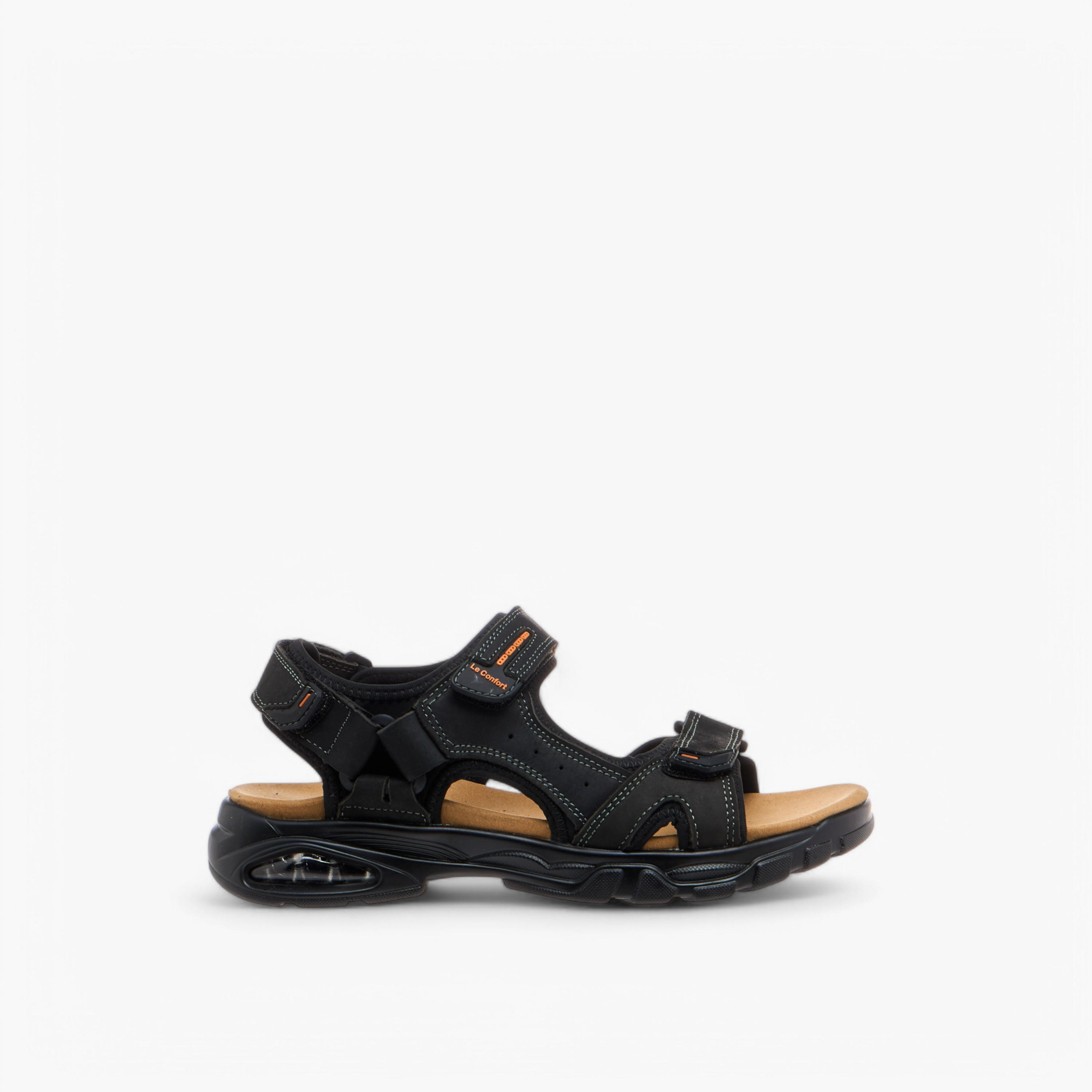 صندل متعدد الأحزمة مريح بشريط إغلاق لاصق وتفاصيل غرز من لو كونفورت-men-shoes-sandals-image-2