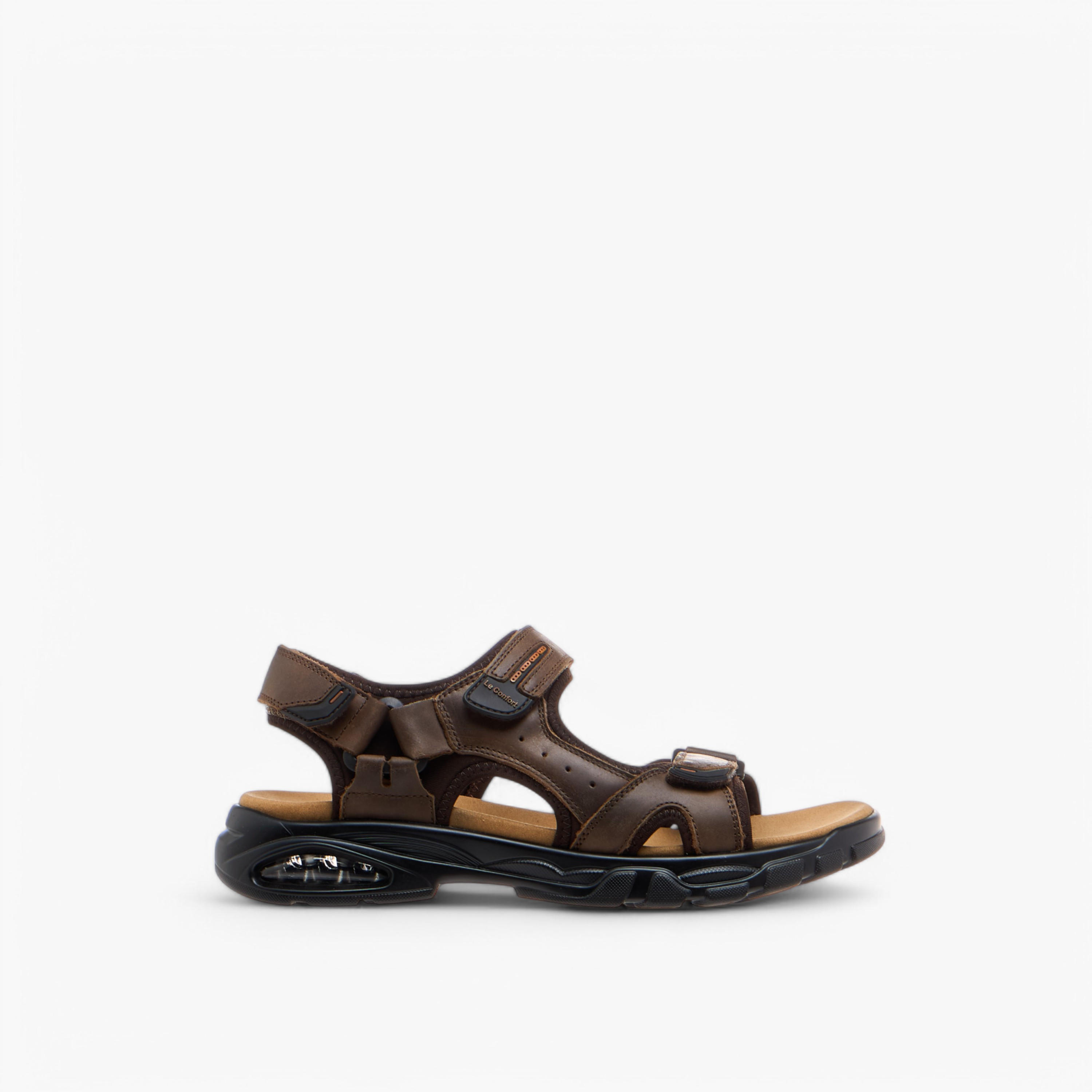 صندل متعدد الأحزمة مريح بشريط إغلاق لاصق وتفاصيل غرز من لو كونفورت-men-shoes-sandals-image-5