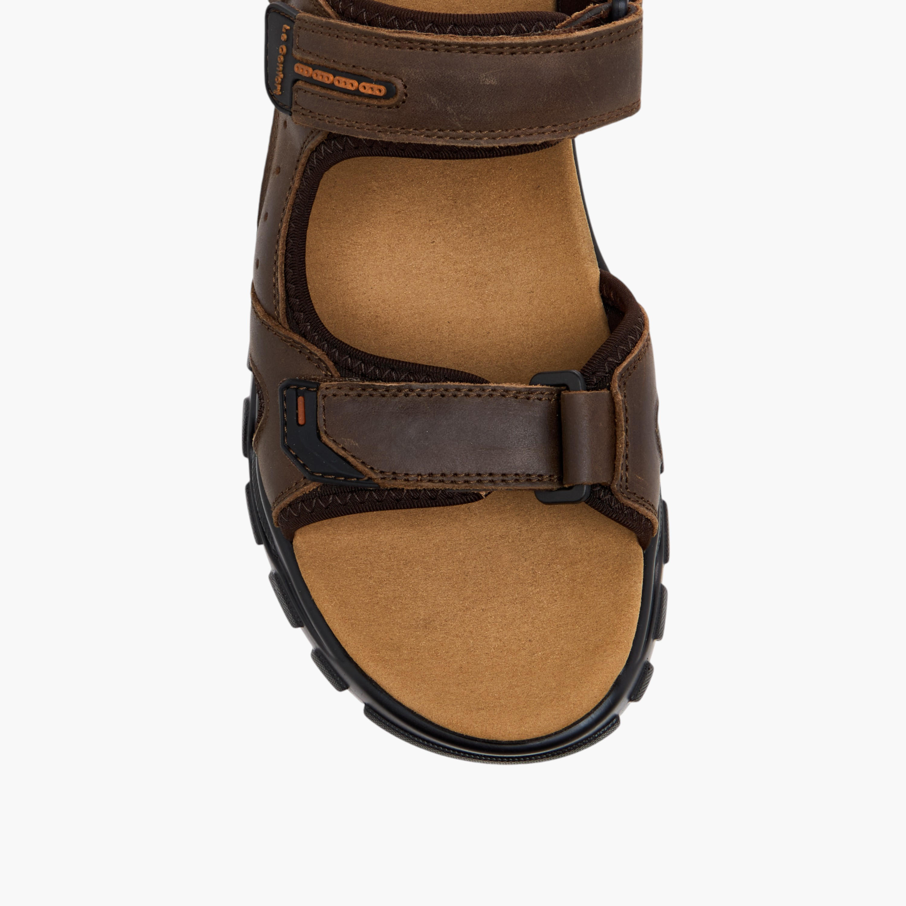 صندل متعدد الأحزمة مريح بشريط إغلاق لاصق وتفاصيل غرز من لو كونفورت-men-shoes-sandals-image-4