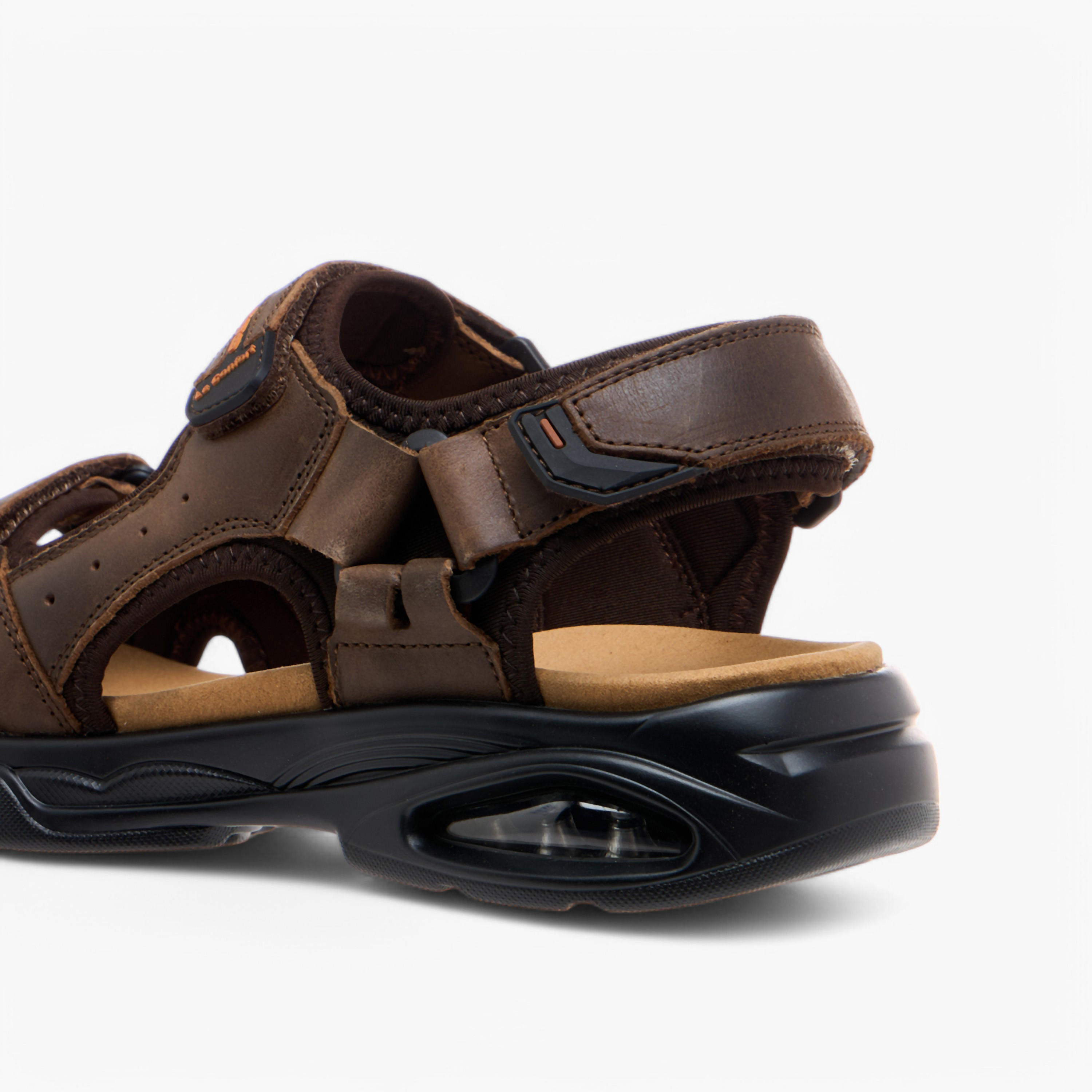 صندل متعدد الأحزمة مريح بشريط إغلاق لاصق وتفاصيل غرز من لو كونفورت-men-shoes-sandals-image-3