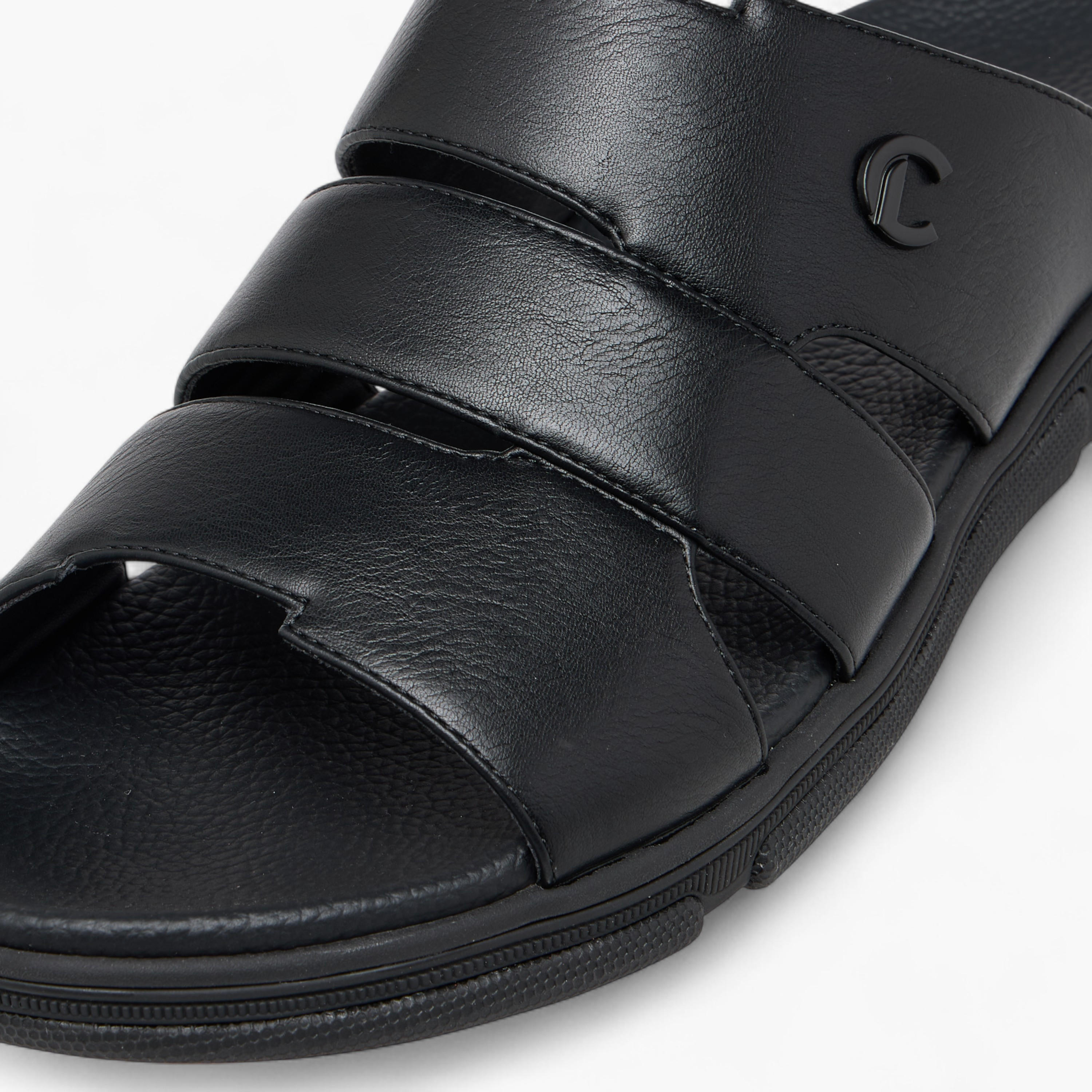 Le Confort Solid Slip-On Comfort Sandals-men-shoes-sandals-image-4