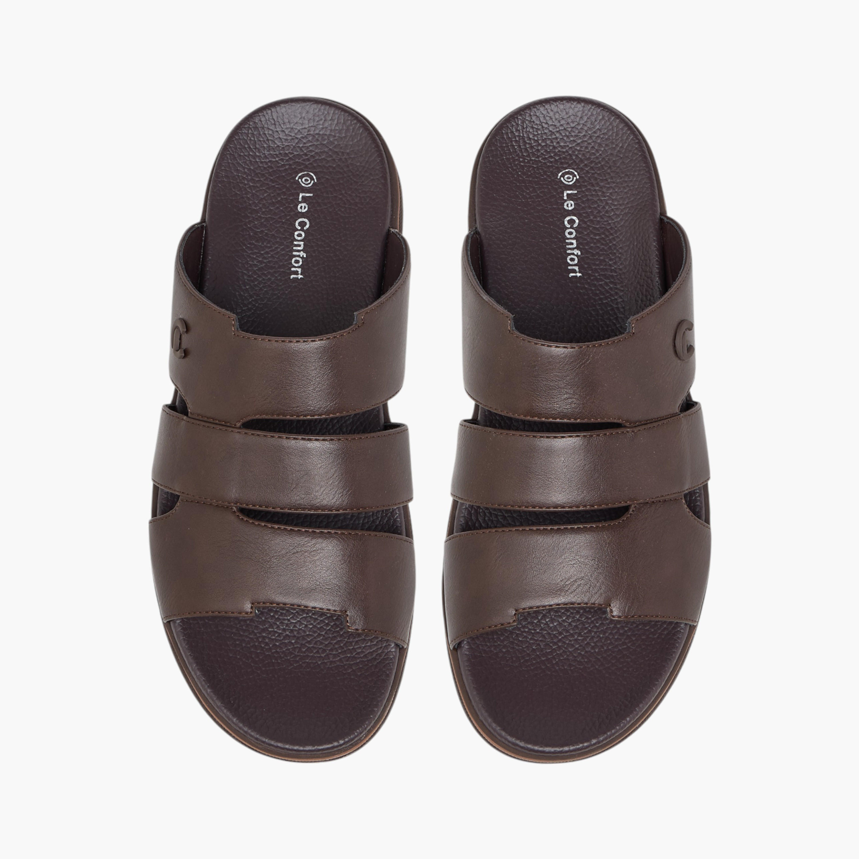 Le Confort Solid Slip-On Comfort Sandals-men-shoes-sandals-image-1