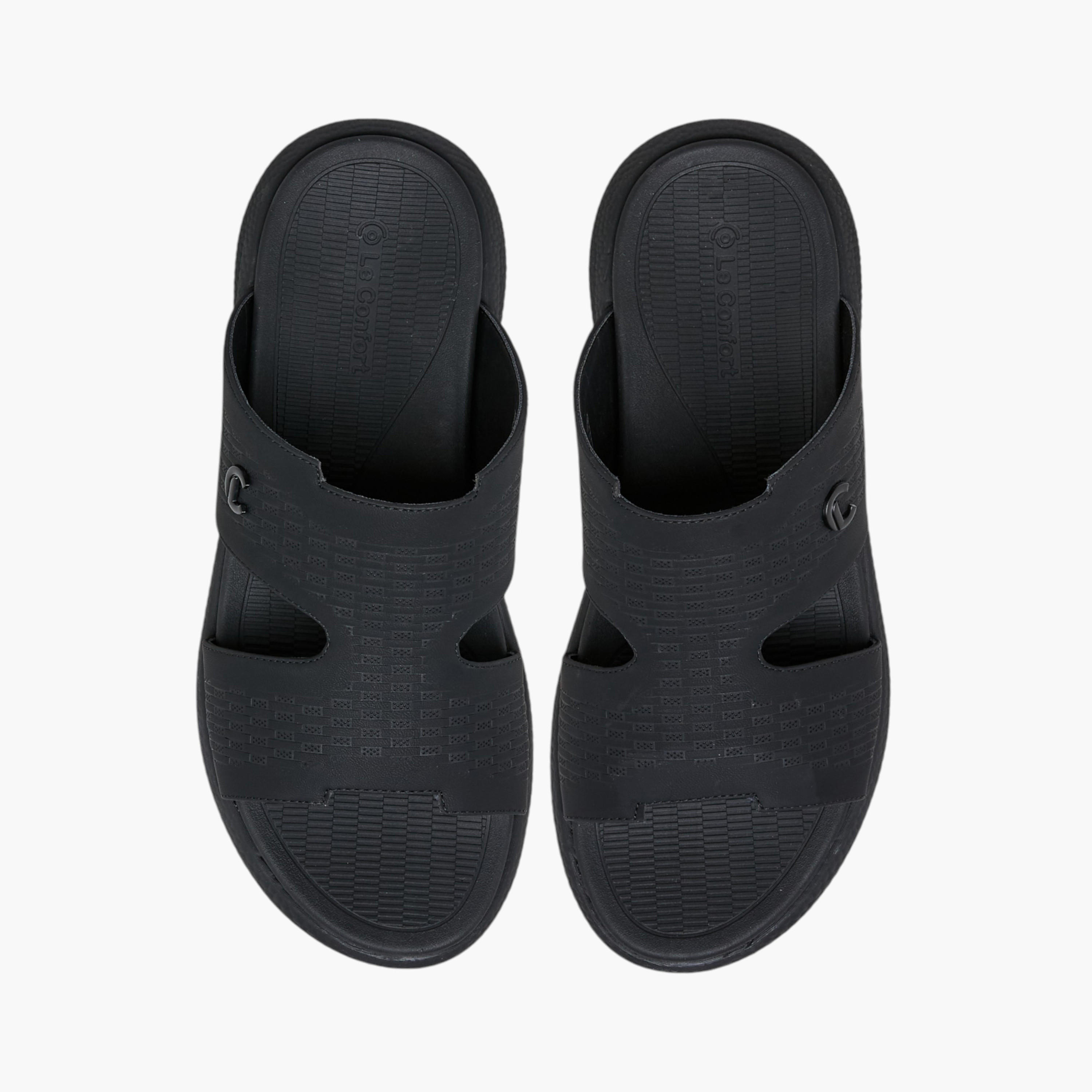Le Confort Textured Slip-On Comfort Sandals-men-shoes-sandals-image-1