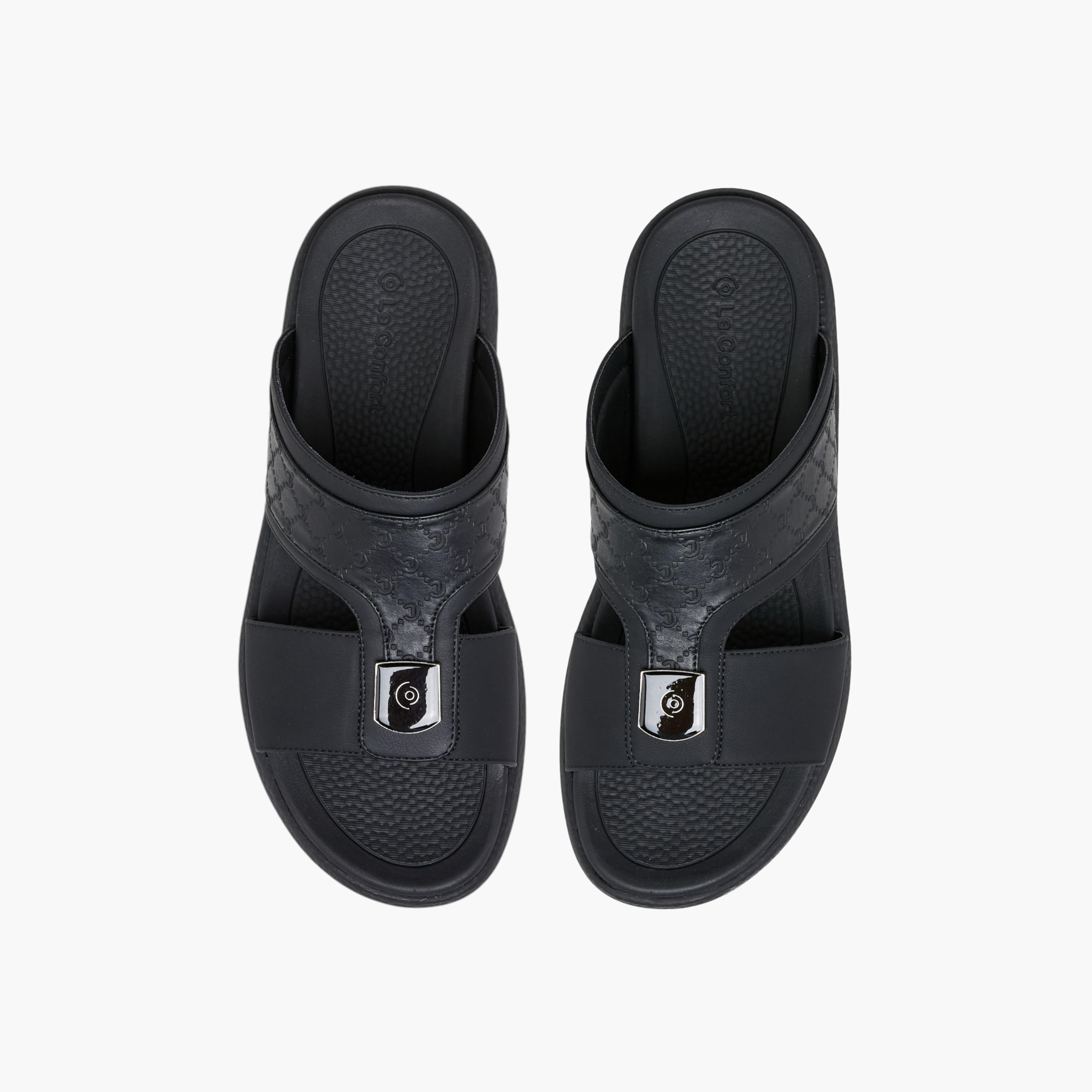 Le Confort Logo Embossed Slip-On Comfort Sandals-men-shoes-sandals-image-1