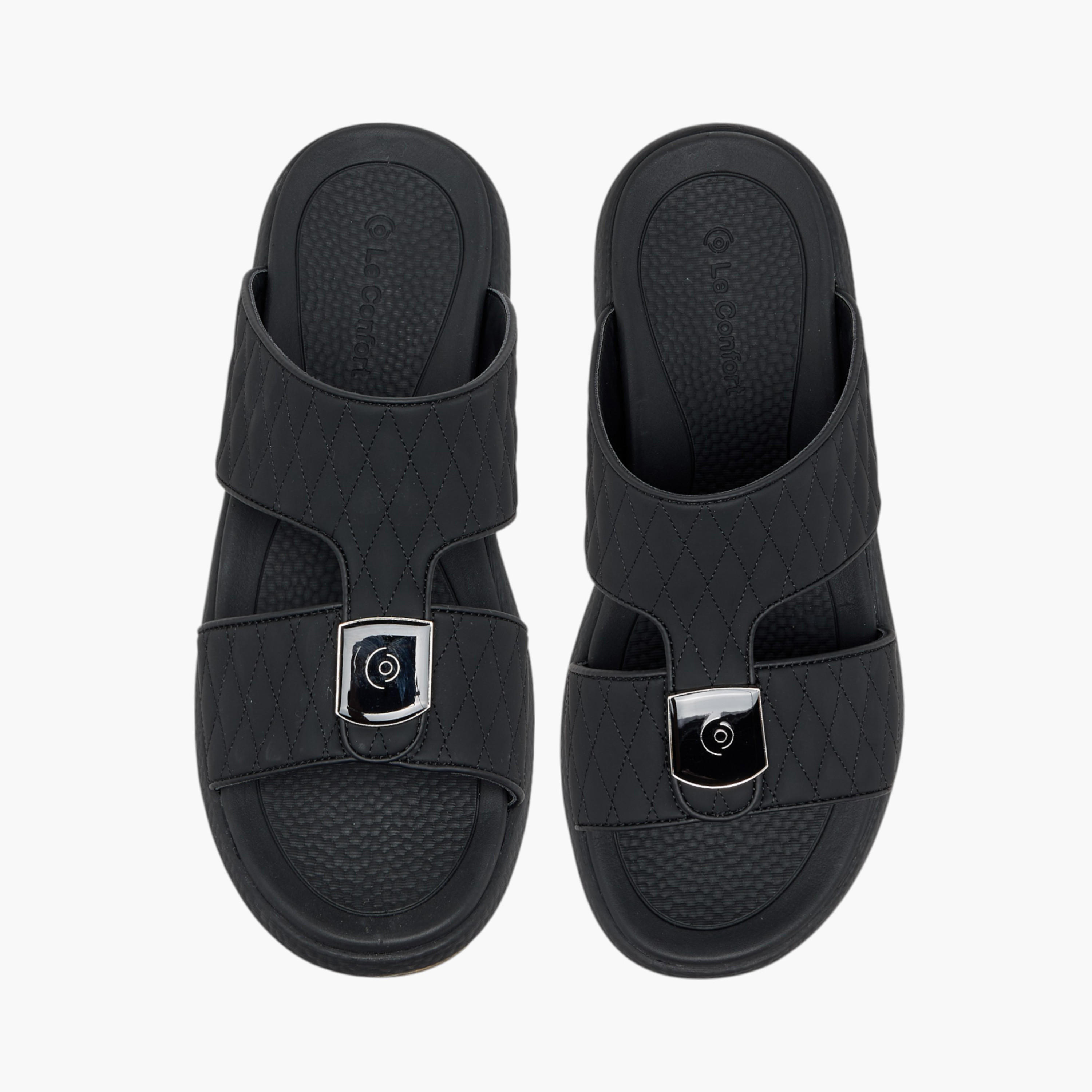 Le Confort Metallic Accent Slip-On Comfort Sandals-men-shoes-sandals-image-1