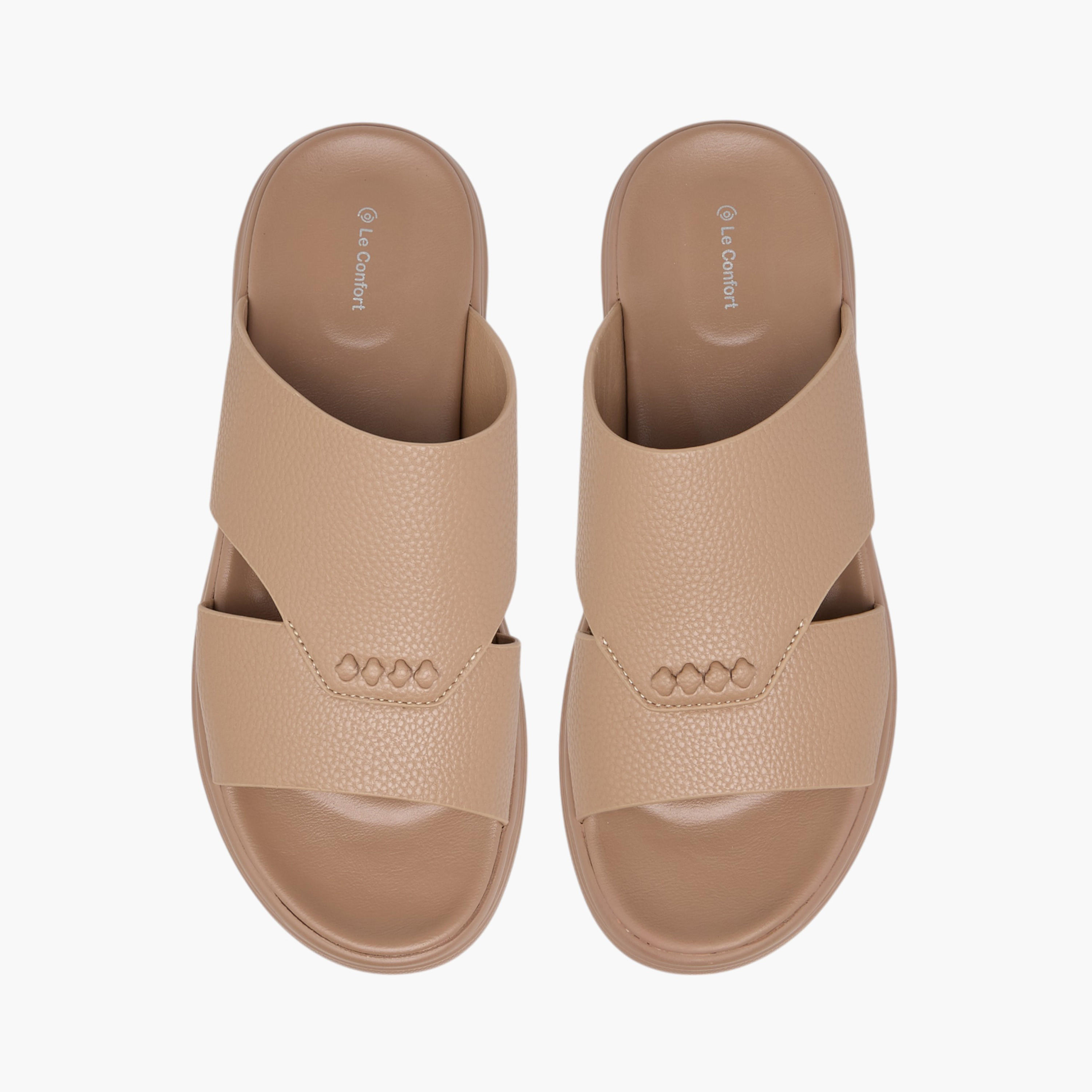 Le Confort Textured Slip-On Comfort Sandals-men-shoes-sandals-image-1