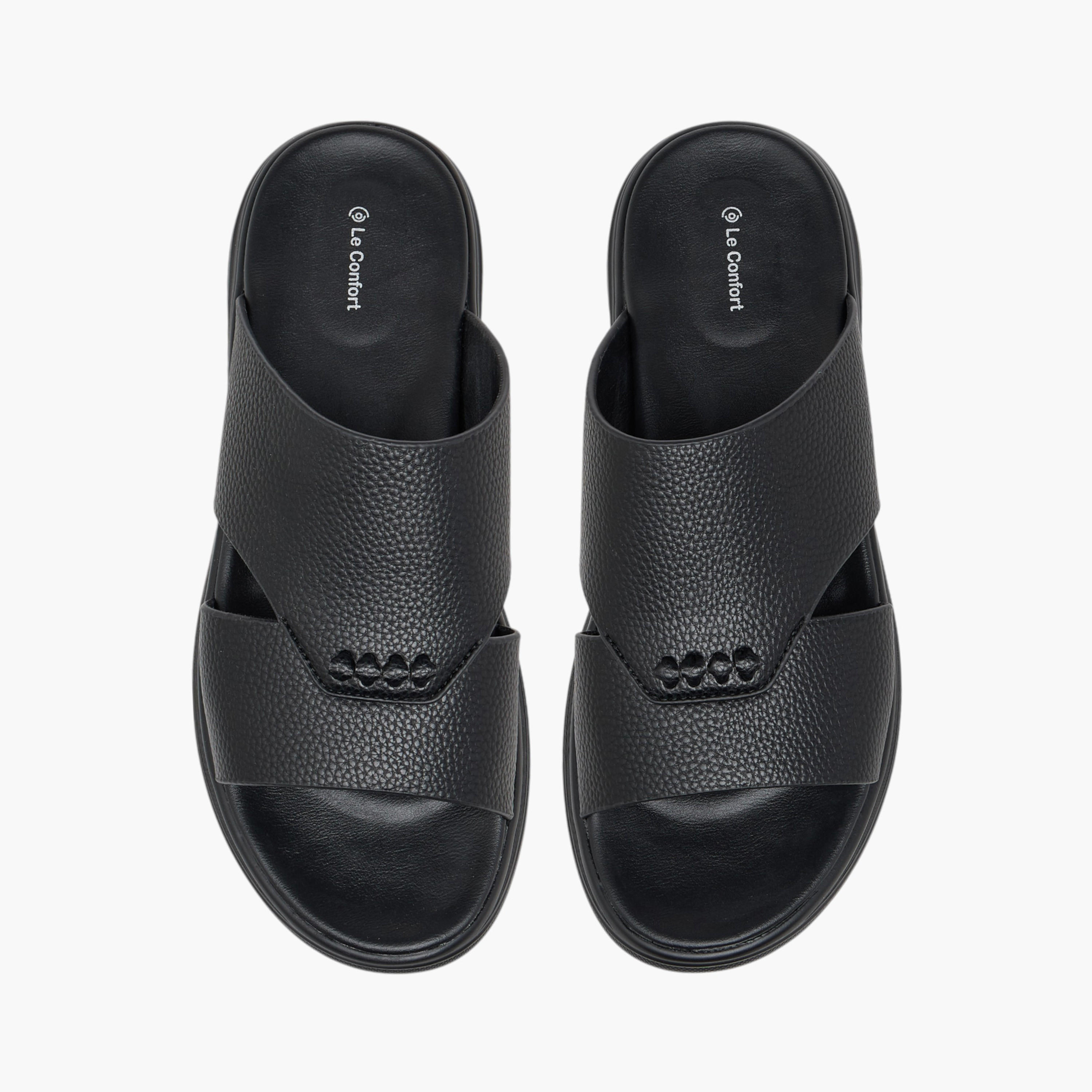 Le Confort Textured Slip-On Comfort Sandals-men-shoes-sandals-image-1