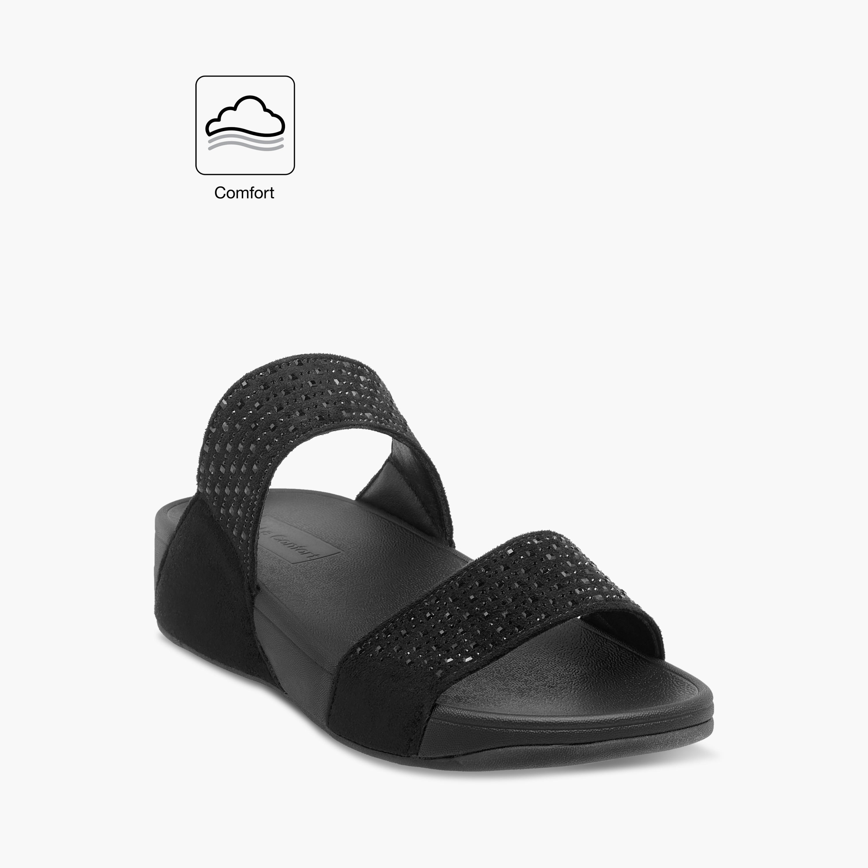 Le Confort Embellished Slip-On Comfort Sandals-women-shoes-flats-sandals-image-8