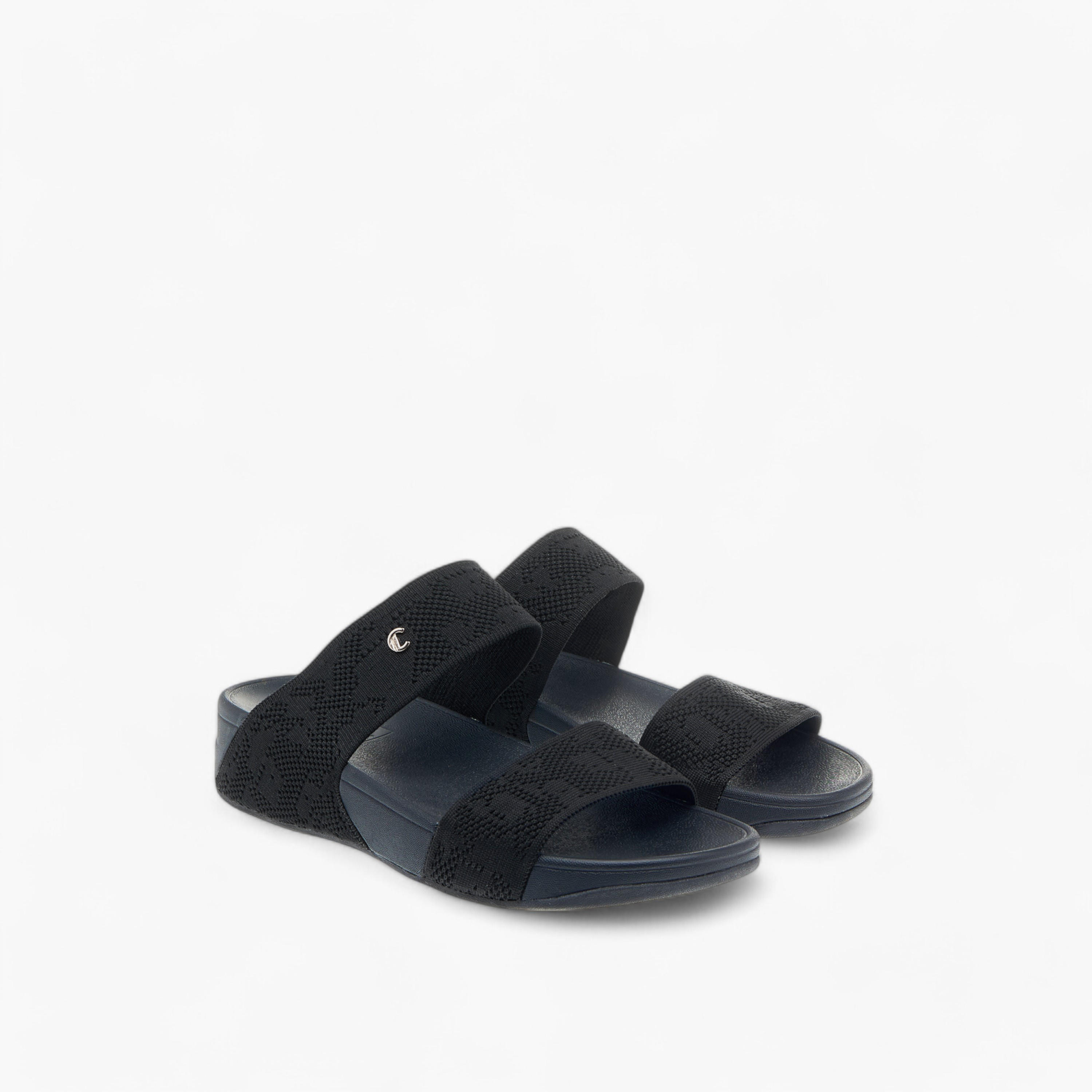صندل مريح بارز الملمس سهل الارتداء بحواف ميتاليك من لو كونفورت-women-shoes-flats-sandals-image-7