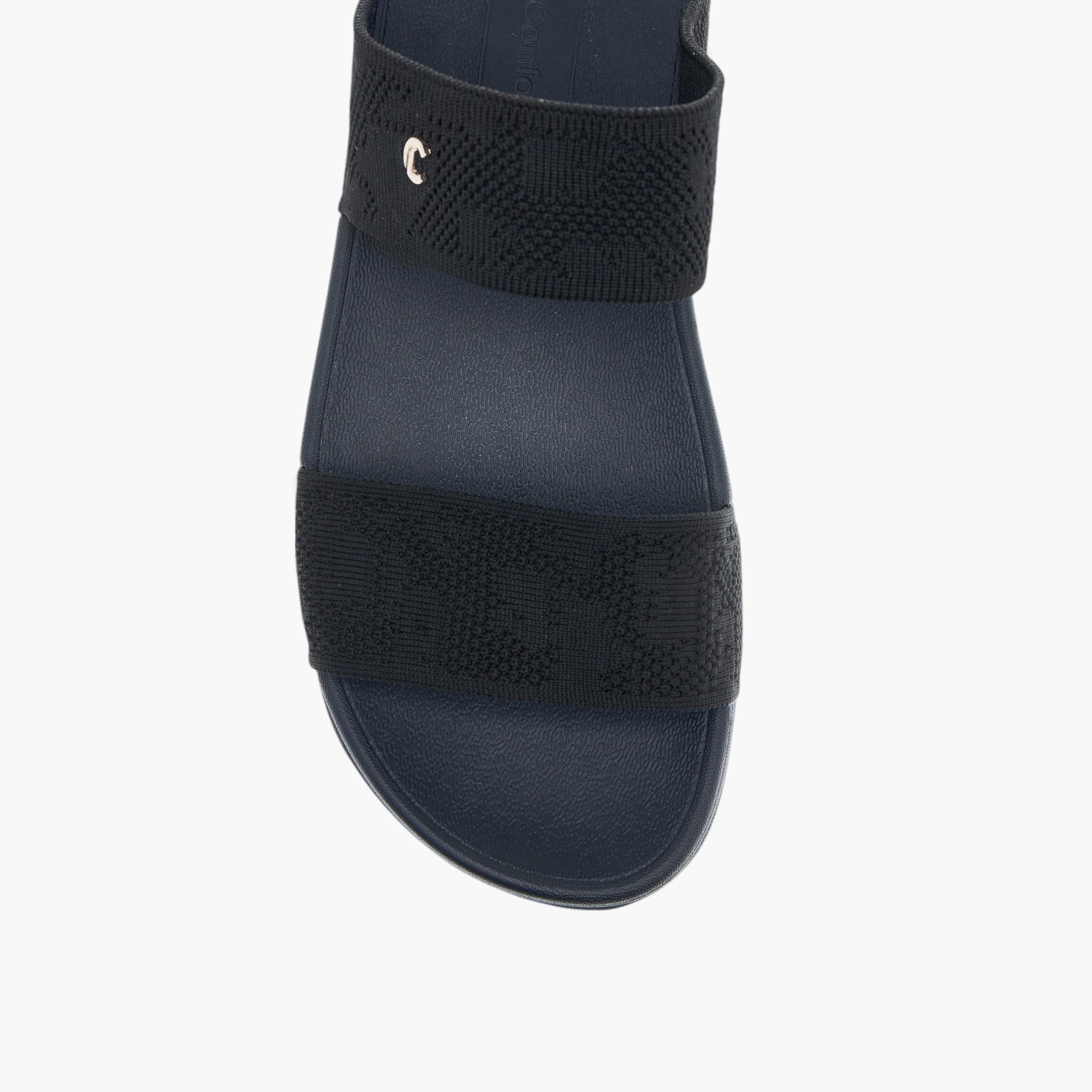 صندل مريح بارز الملمس سهل الارتداء بحواف ميتاليك من لو كونفورت-women-shoes-flats-sandals-image-10