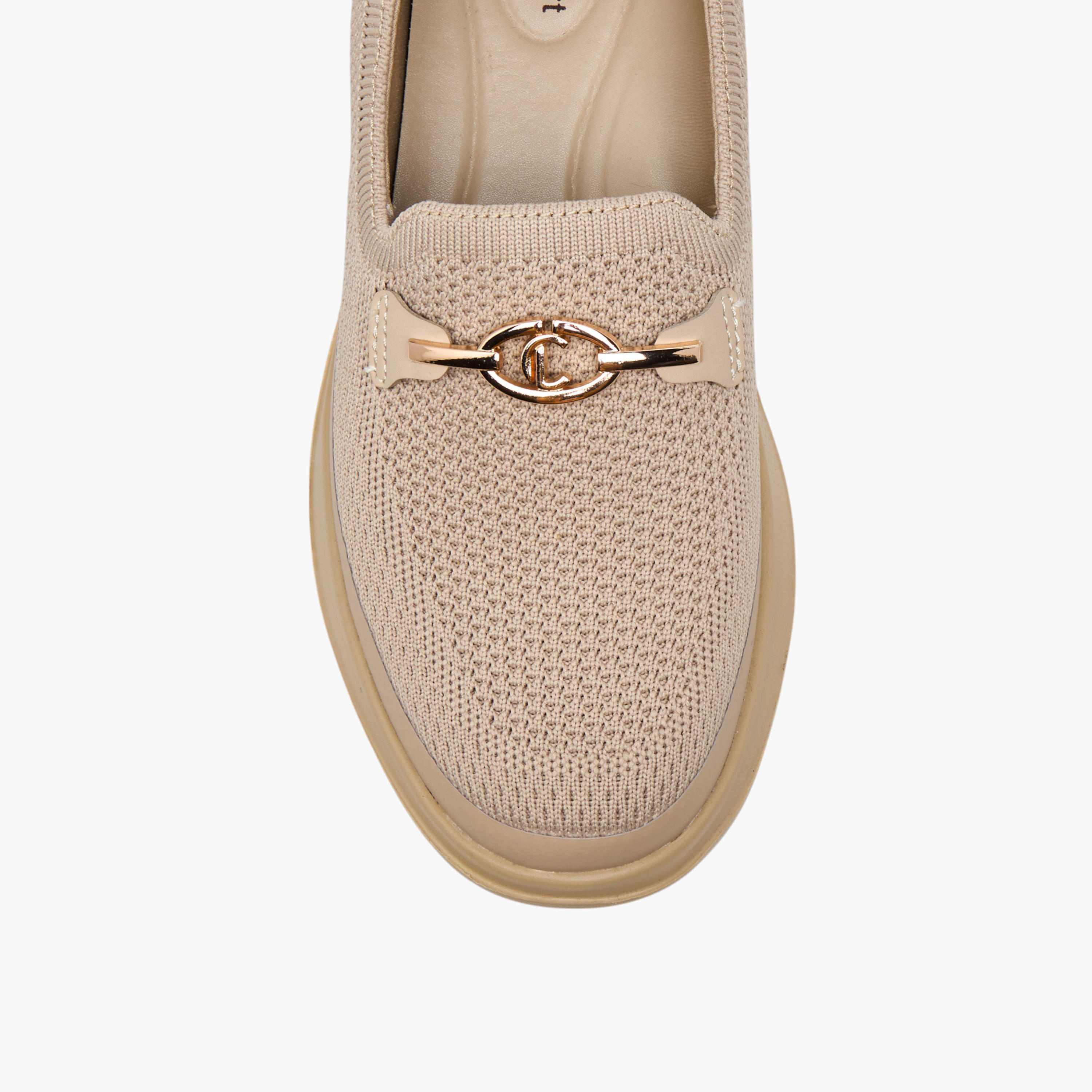 Le Confort Metal Accent Flyknit Slip-On Loafers with Pull Tabs-women-shoes-loafersandmoccasins-image-4