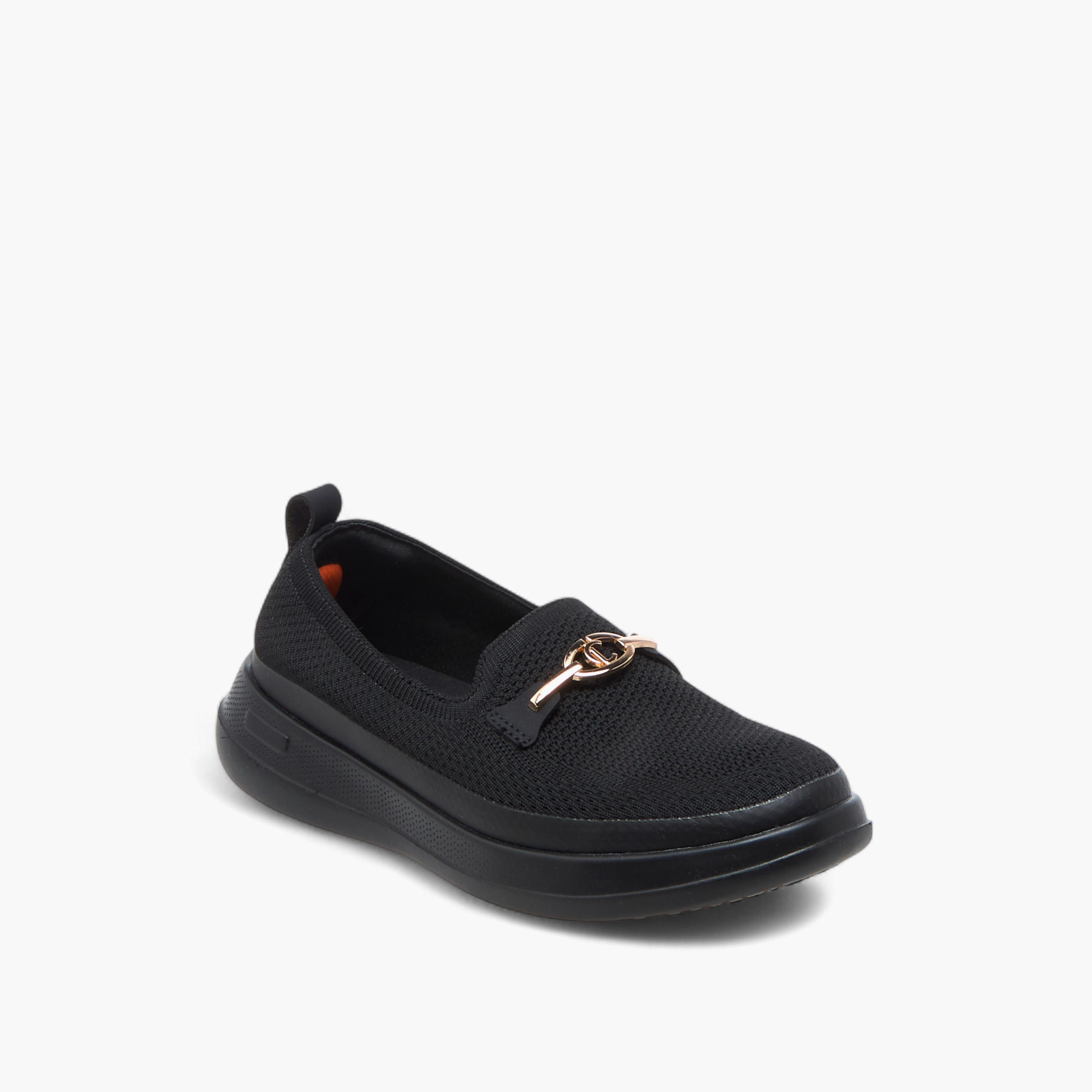 Le Confort Metal Accent Flyknit Slip-On Loafers with Pull Tabs-women-shoes-loafersandmoccasins-image-2