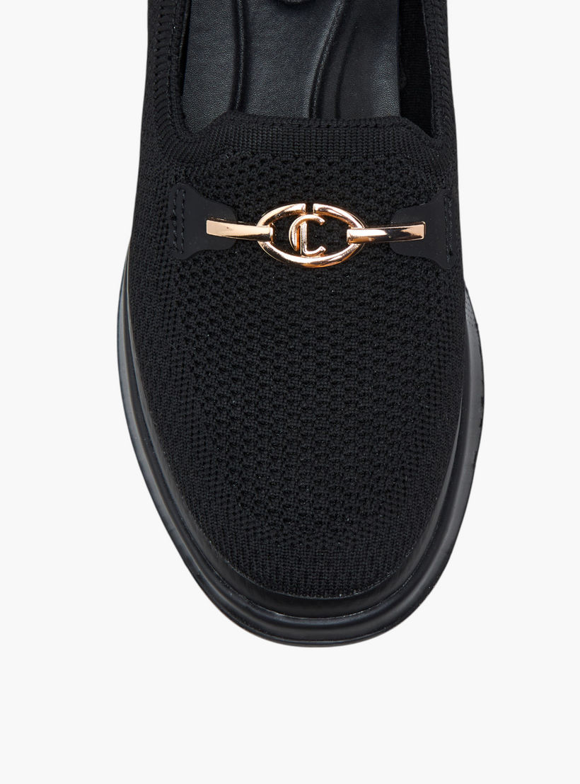 Le Confort Metal Accent Flyknit Slip-On Loafers with Pull Tabs-women-shoes-loafersandmoccasins-image-5