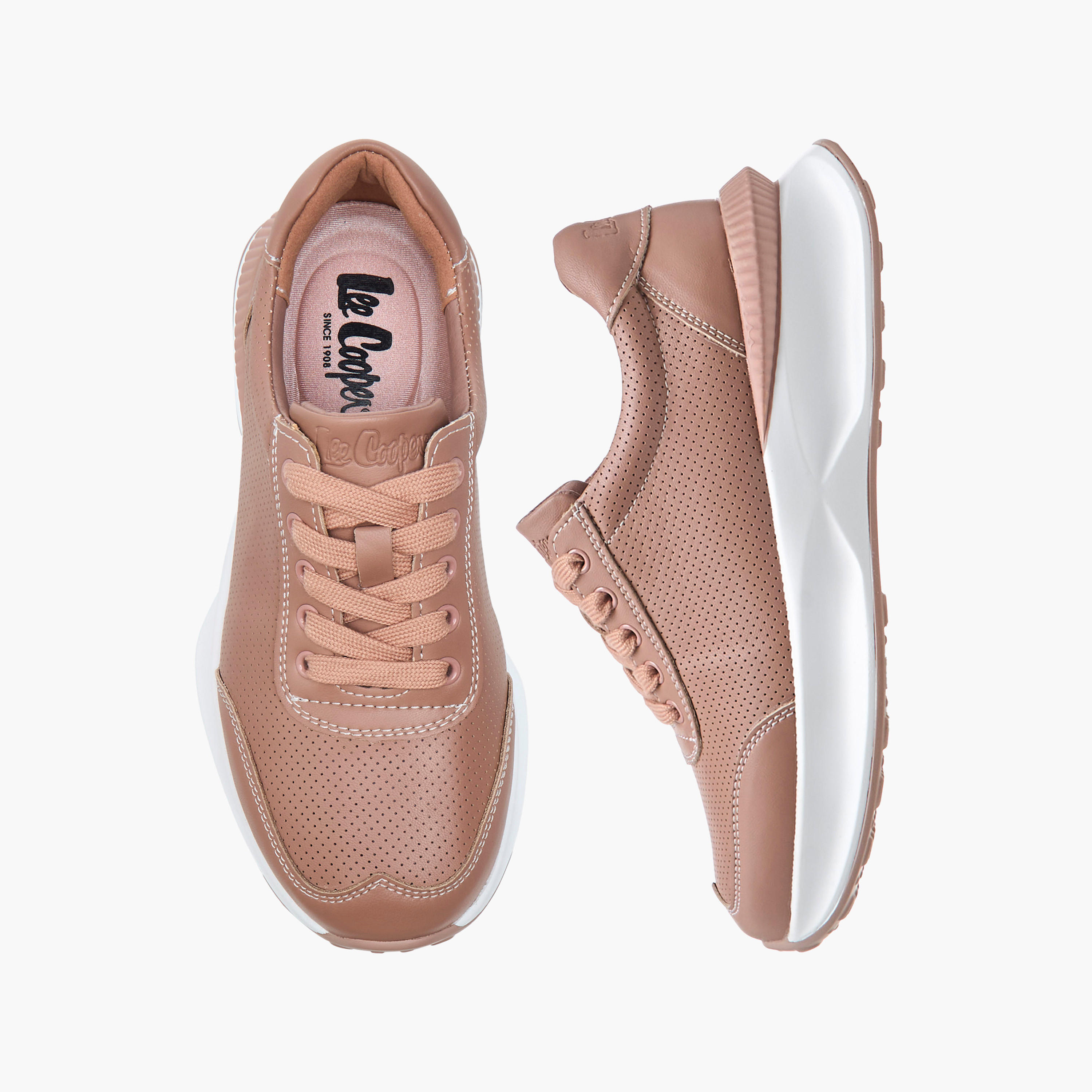 Lee Cooper Women's Textured Lace-Up Sneakers-women-shoes-sneakers-image-1