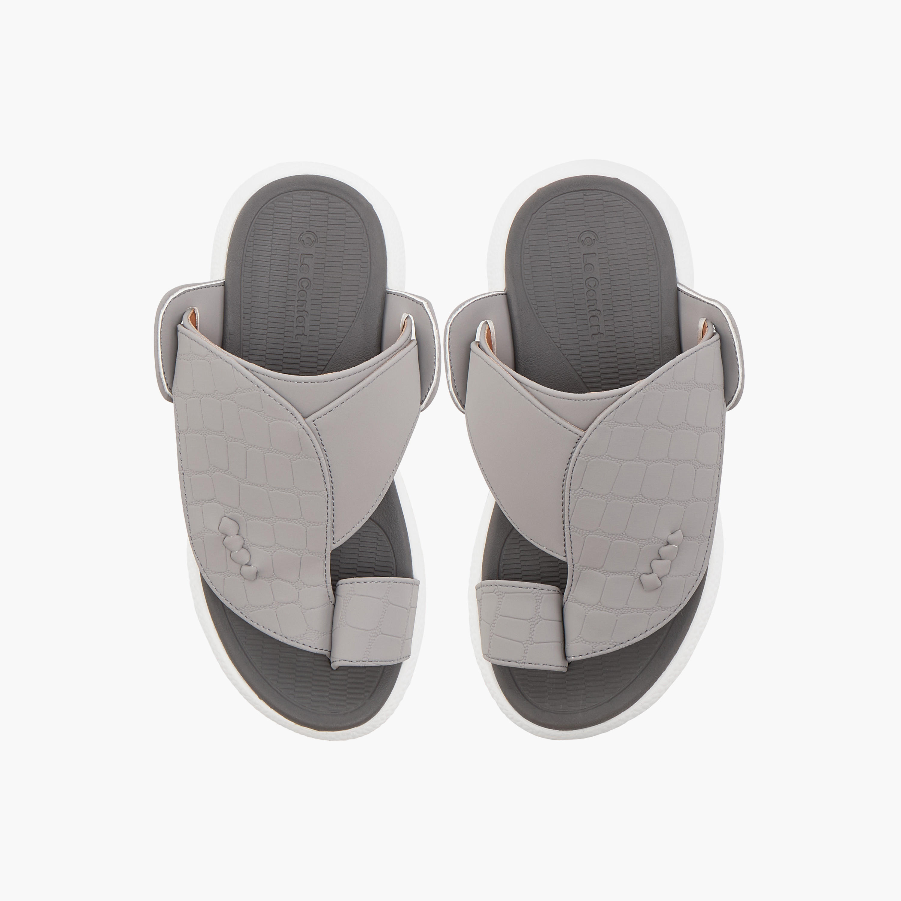 Le Confort Textured Comfort Arabic Sandals with Toe Detail-boys-shoes-sandals-image-1