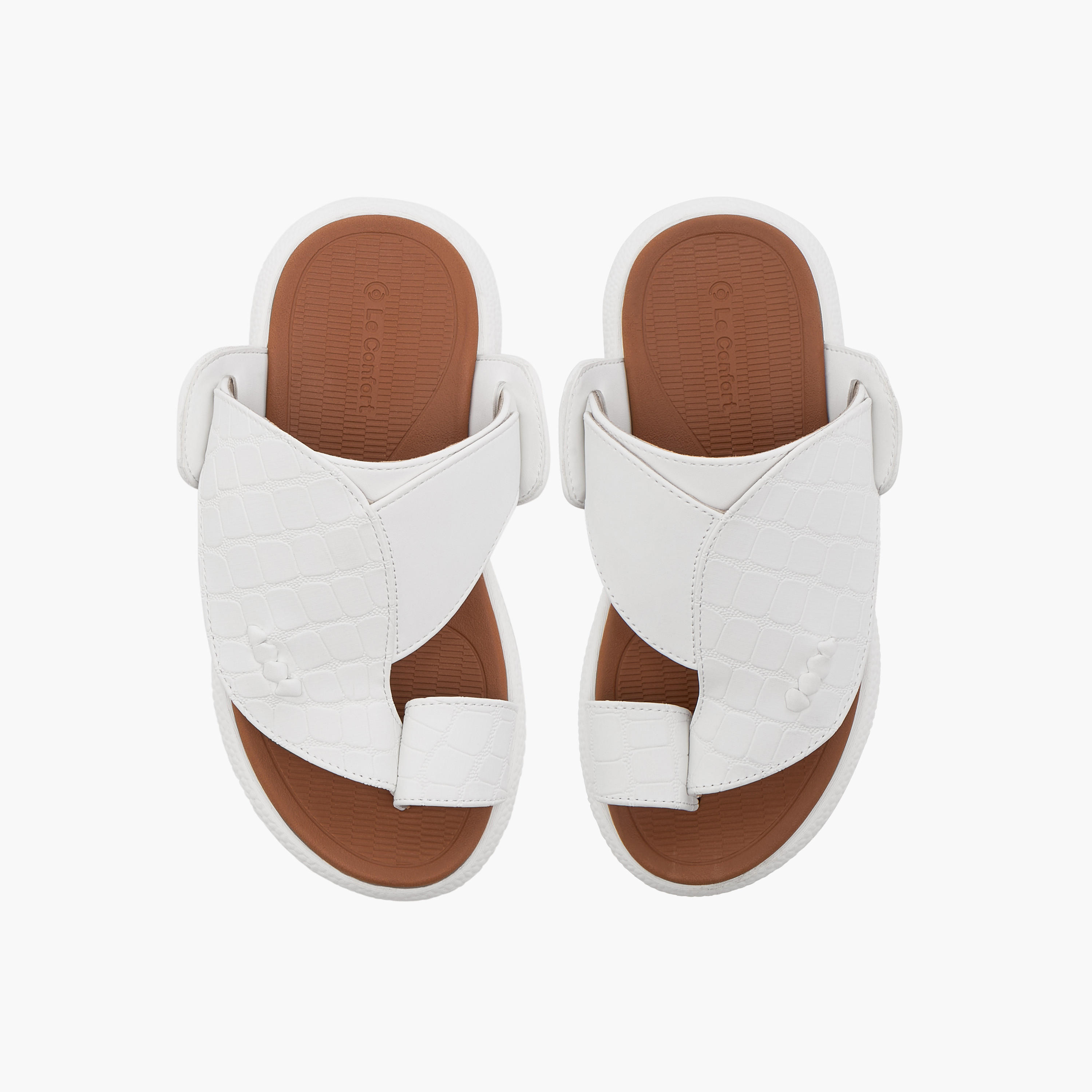 Le Confort Textured Comfort Arabic Sandals with Toe Detail-boys-shoes-sandals-image-1