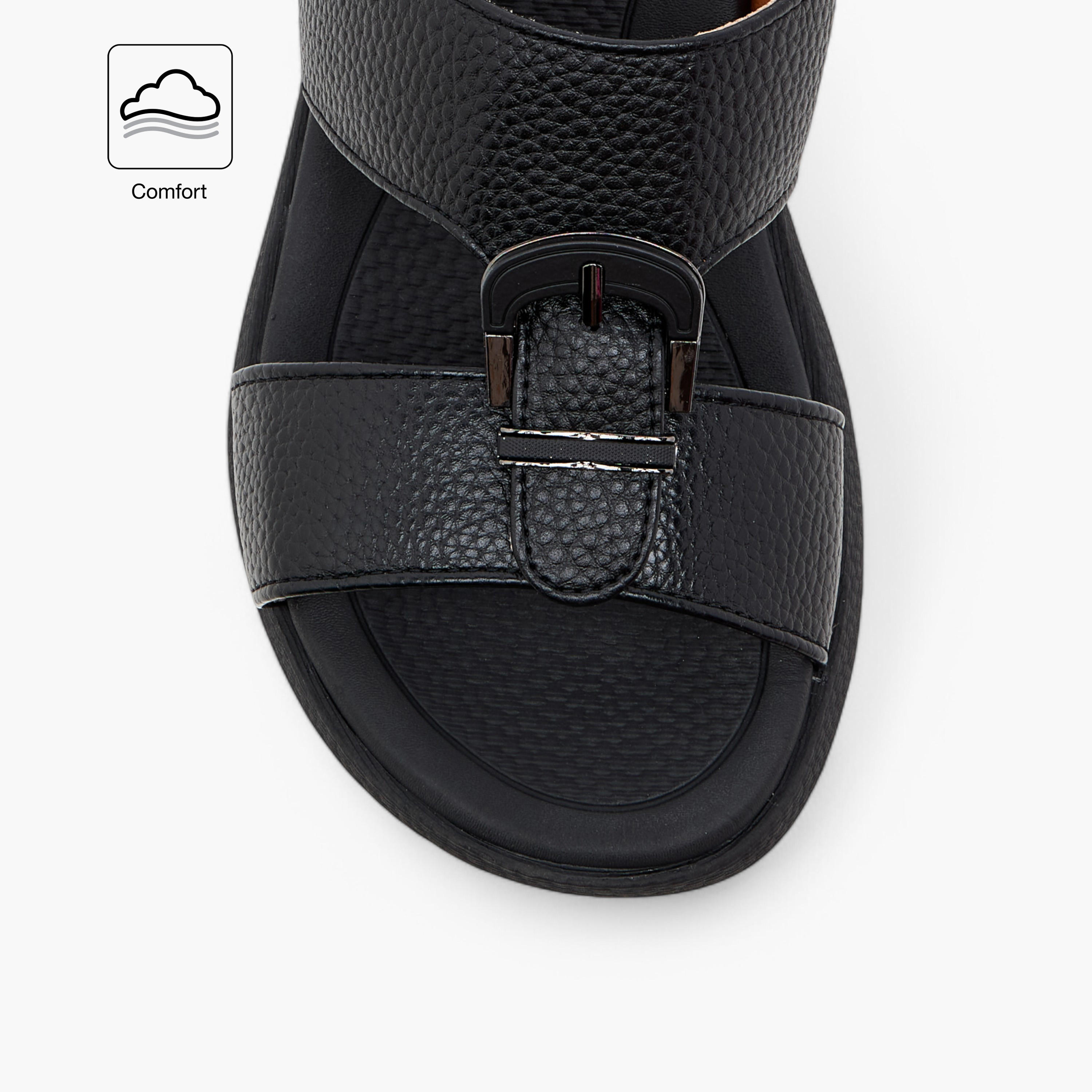 Le Confort Textured Slip-On Comfort Arabic Sandal-boys-shoes-sandals-image-2