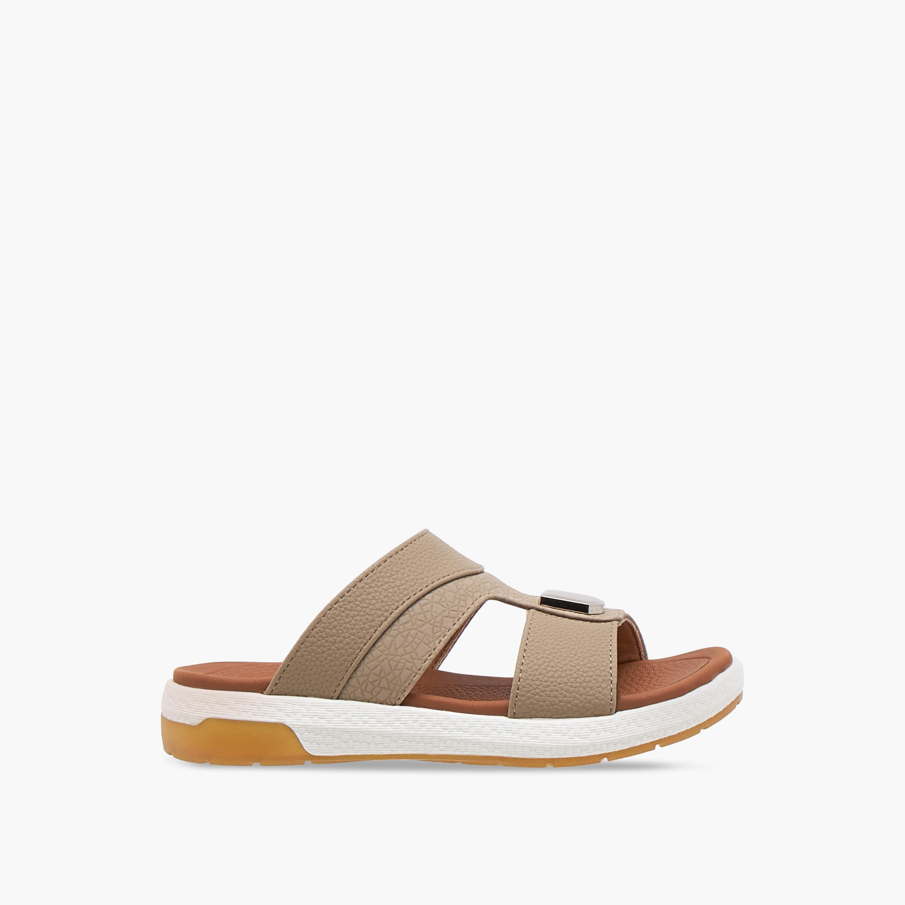 Le Confort Textured Comfort Arabic Sandals with Metal Accent-boys-shoes-sandals-image-3
