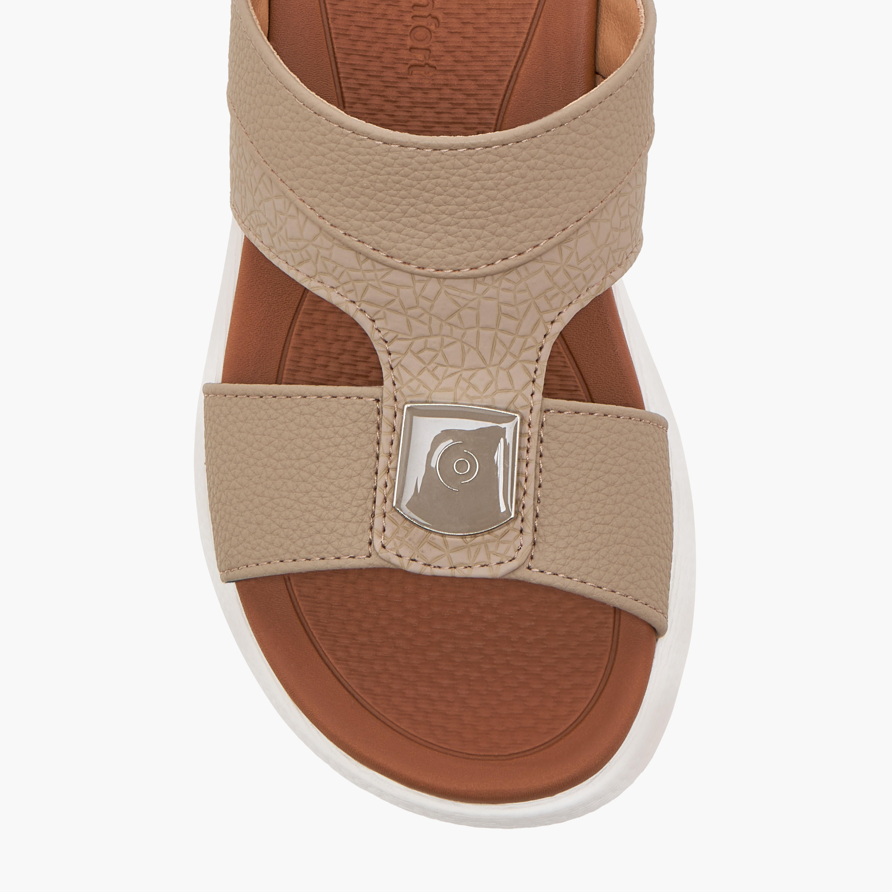 Le Confort Textured Comfort Arabic Sandals with Metal Accent-boys-shoes-sandals-image-4