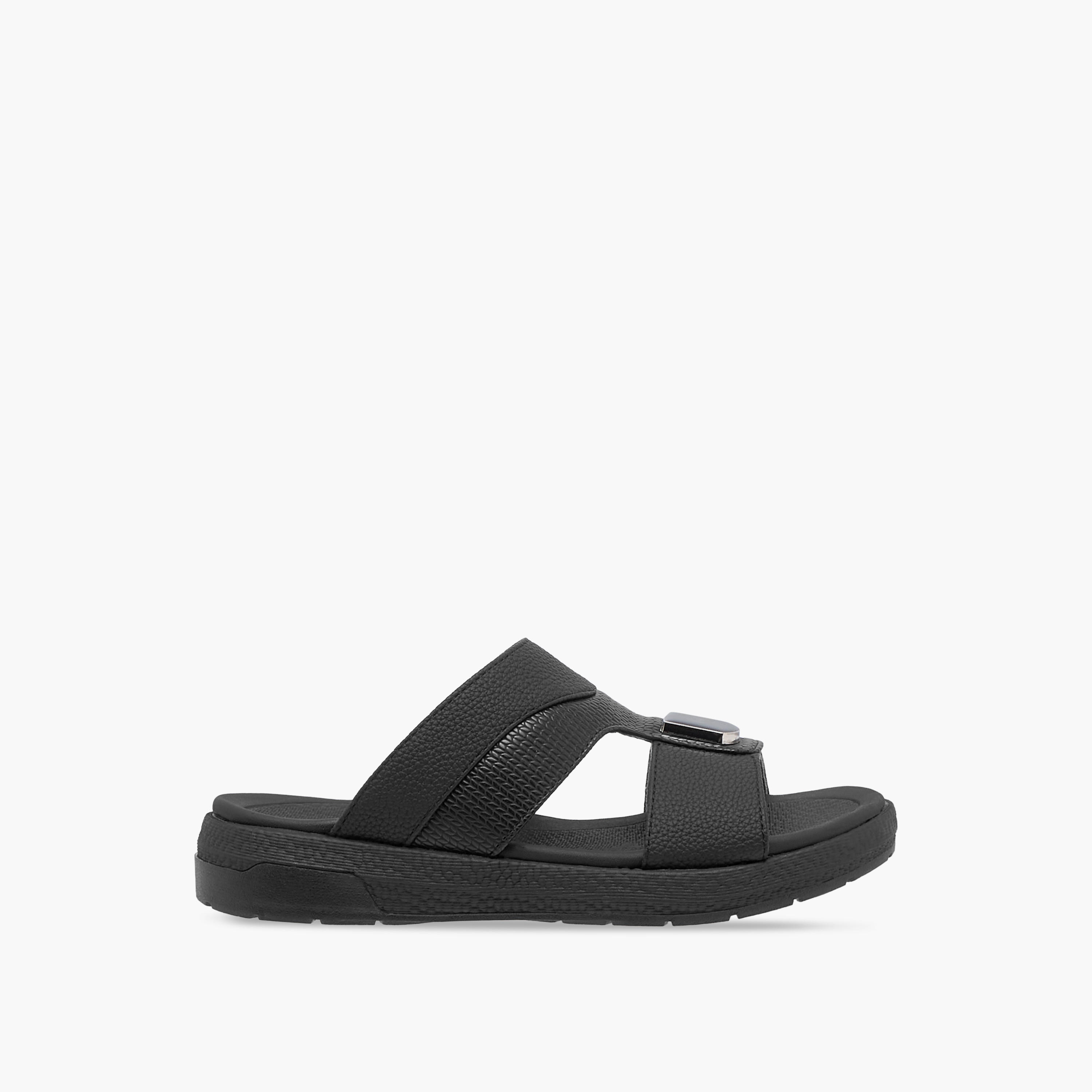 Le Confort Textured Comfort Arabic Sandals with Metal Accent-boys-shoes-sandals-image-2